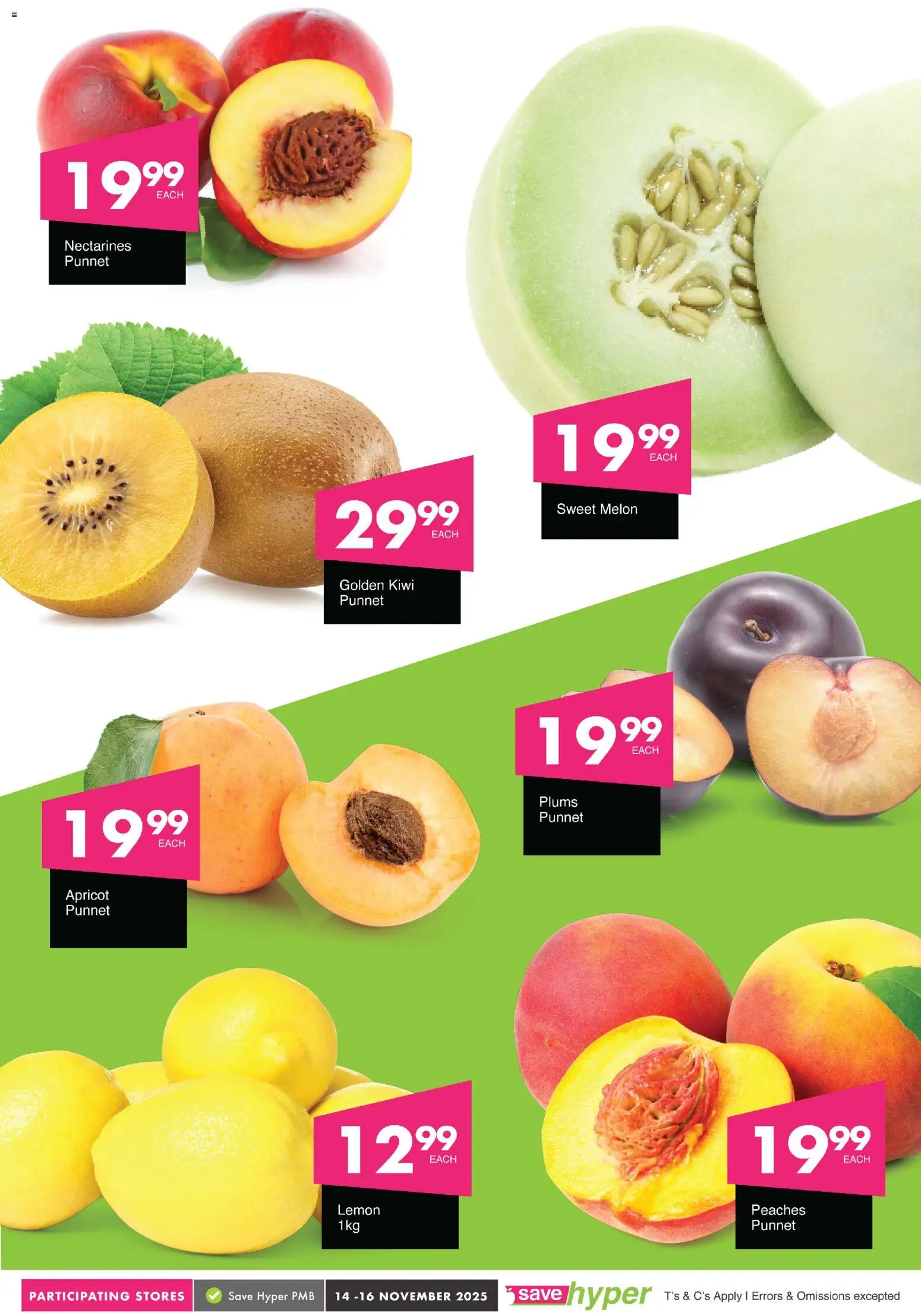 New Save catalogue – valid from 14.11.2025 | Page: 6 | Products: Kiwi, Lemon, Nectarines