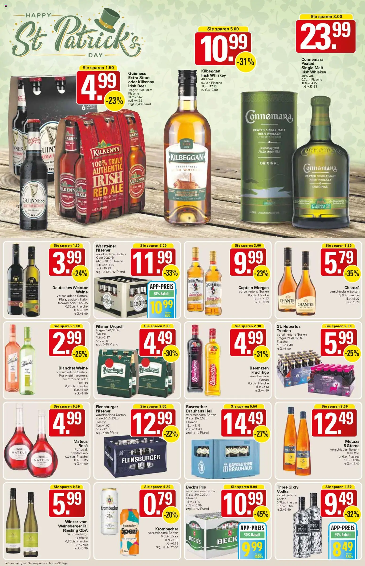 WEZ Prospekt 	 – gültig ab 16.03.2026 | Seite: 14 | Produkte: Pils, Metaxa, Flensburger, Vodka
