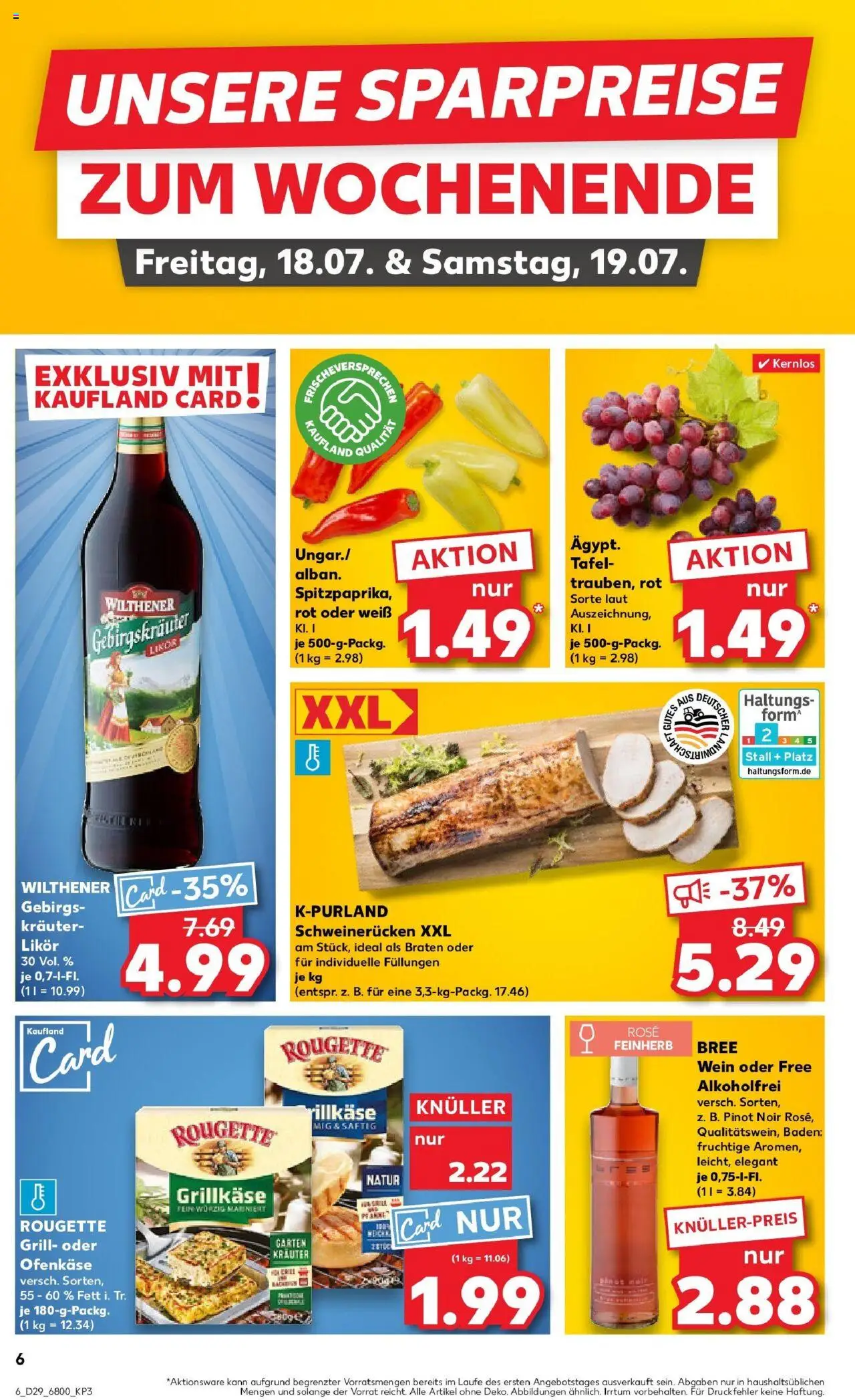 Kaufland prospekt Salzwedel	 - gültig ab dem 16.07.2025 | Seite: 6 | Produkte: Grill, Likör, Bree, Schweinerucken