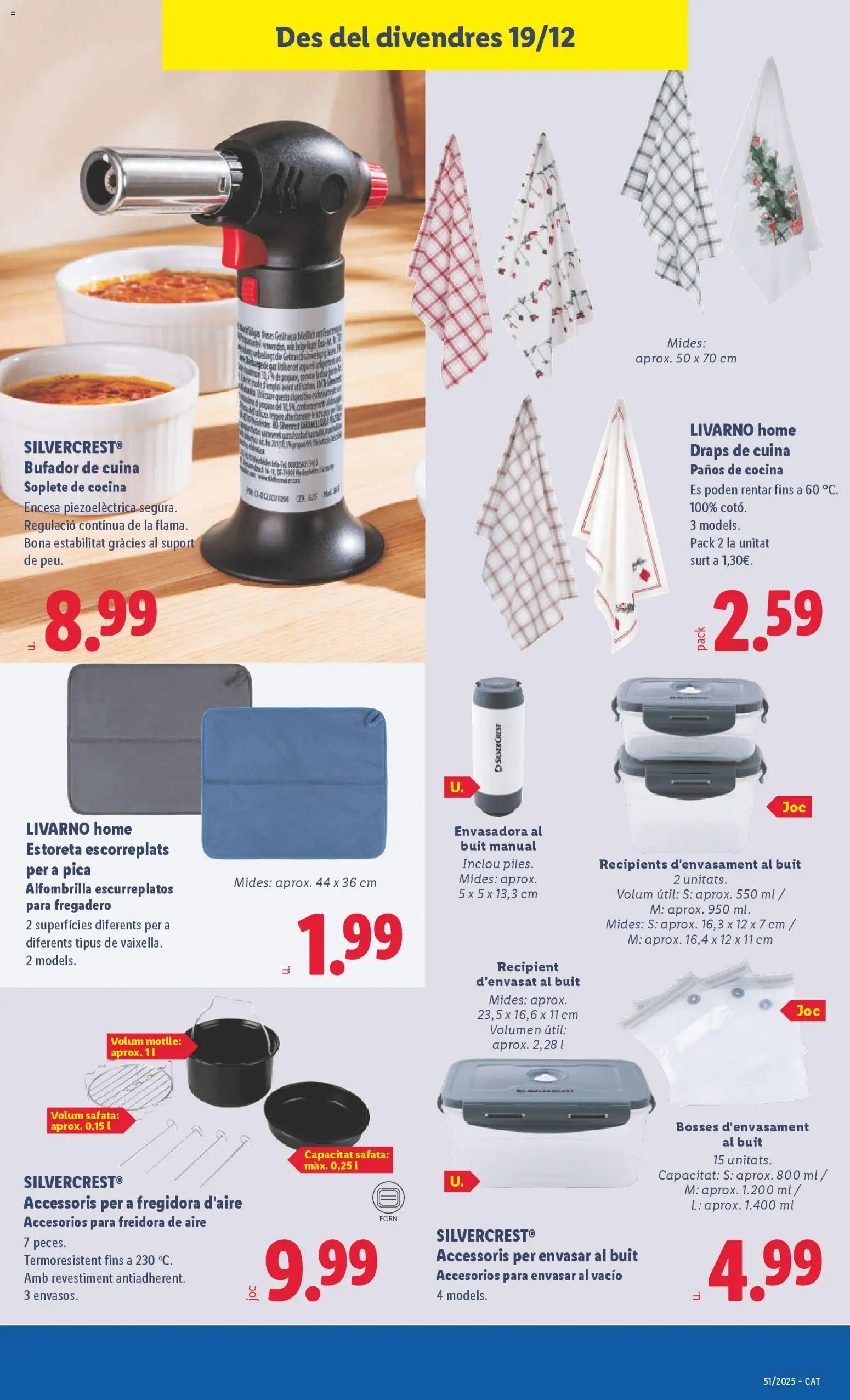Lidl folleto de bazar │ válido desde el 15.12.2025 | Página: 31 | Productos: Mantel, Alfombrilla, Cocina, Freidora