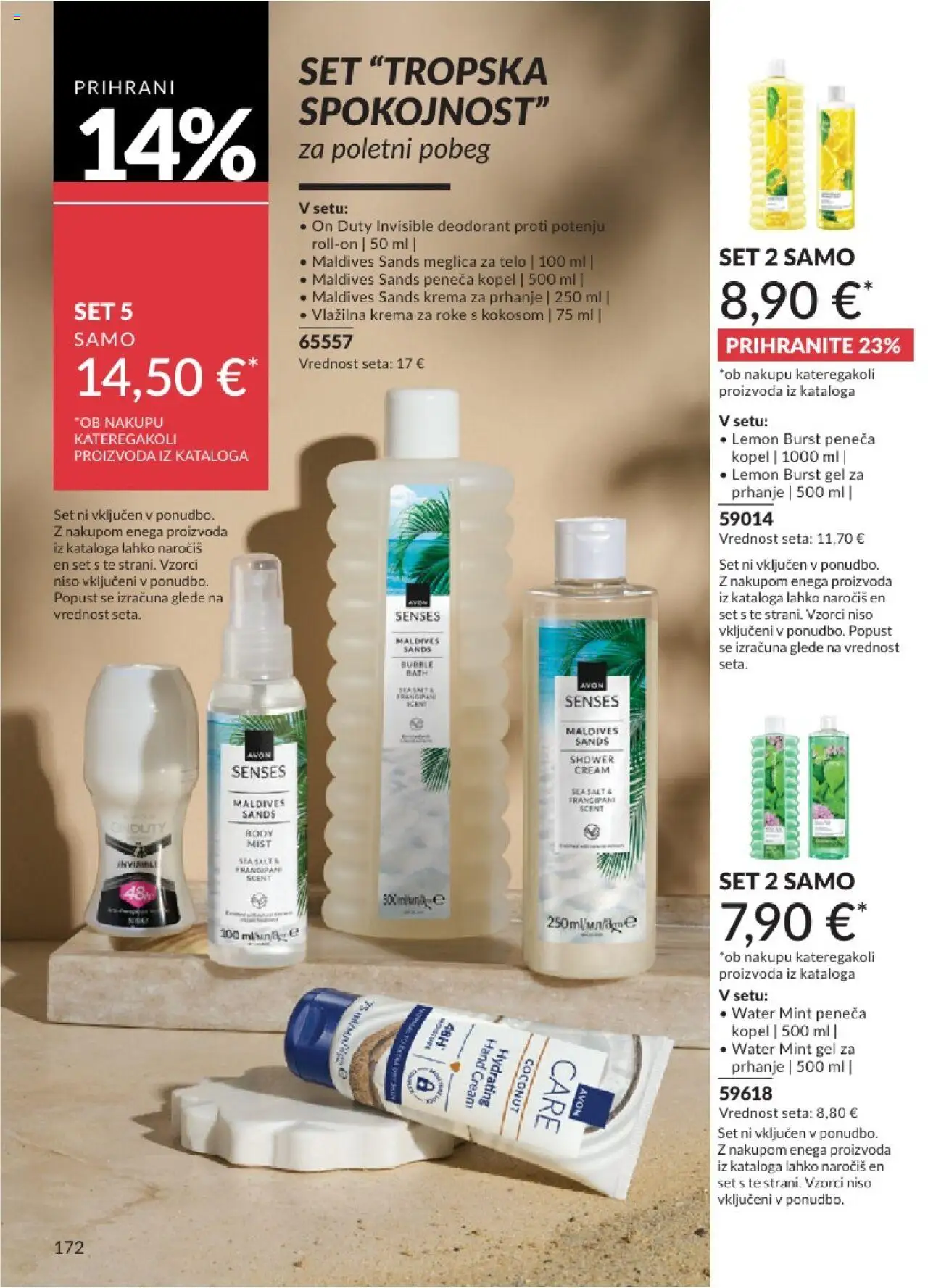 Avon katalog │ velja od 01.07.2025 | Stran: 172 | Izdelki: Kopel, Gel za prhanje, Peneča kopel, Krema