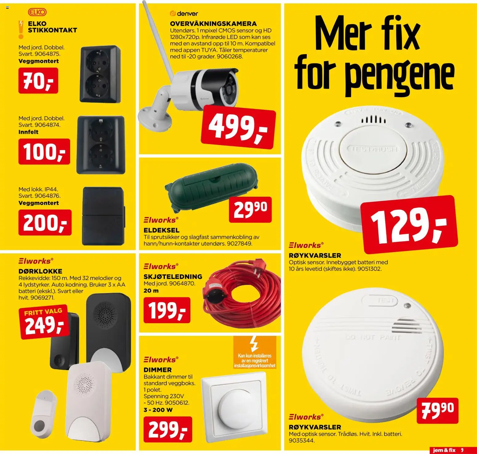 {H1} | Side: 9 | Produkter: Dimmer, Суміш дитяча, Stikkontakt, Batteri