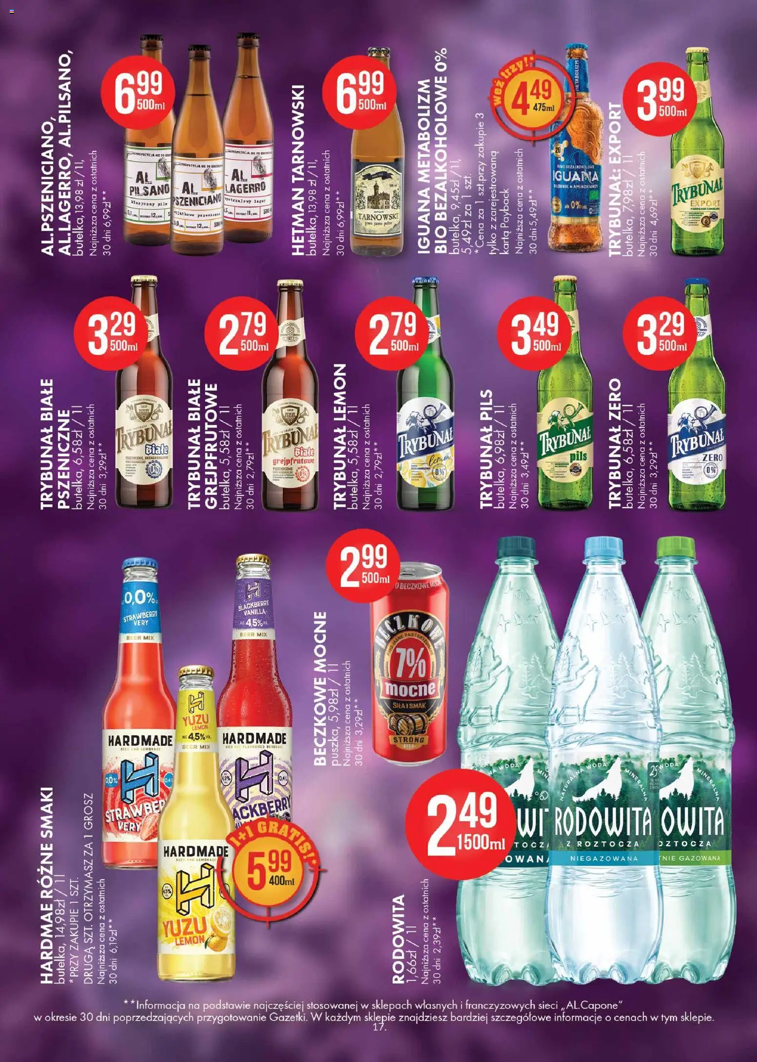 Al.Capone Gazetka od 07.01.2026 | Strona: 18 | Produkty: Karta, Piwo