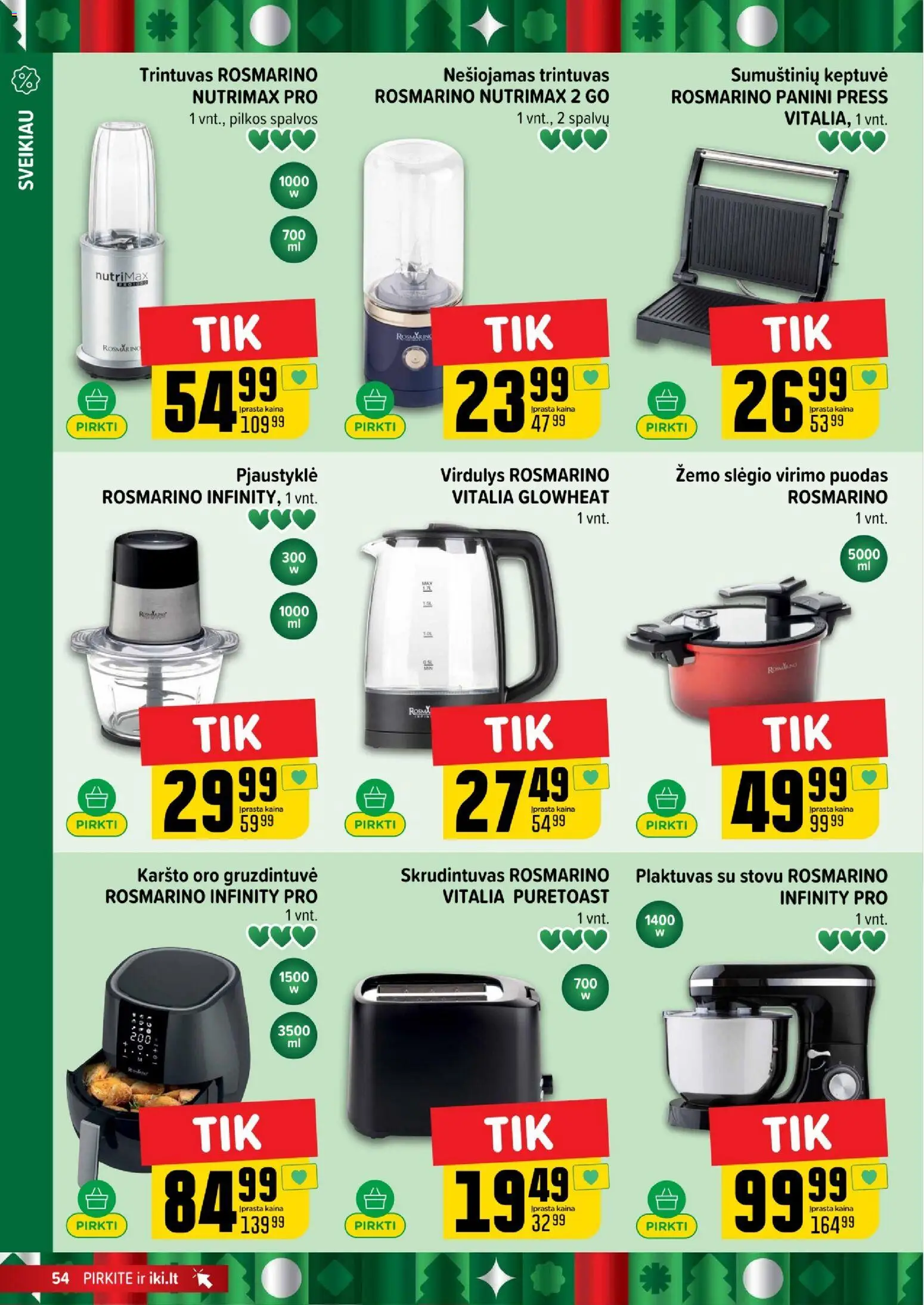 IKI akcijos nuo 29.12.2025 | Puslapis: 54 | Prekių: Plaktuvas, Keptuvė, Puodas, Virdulys