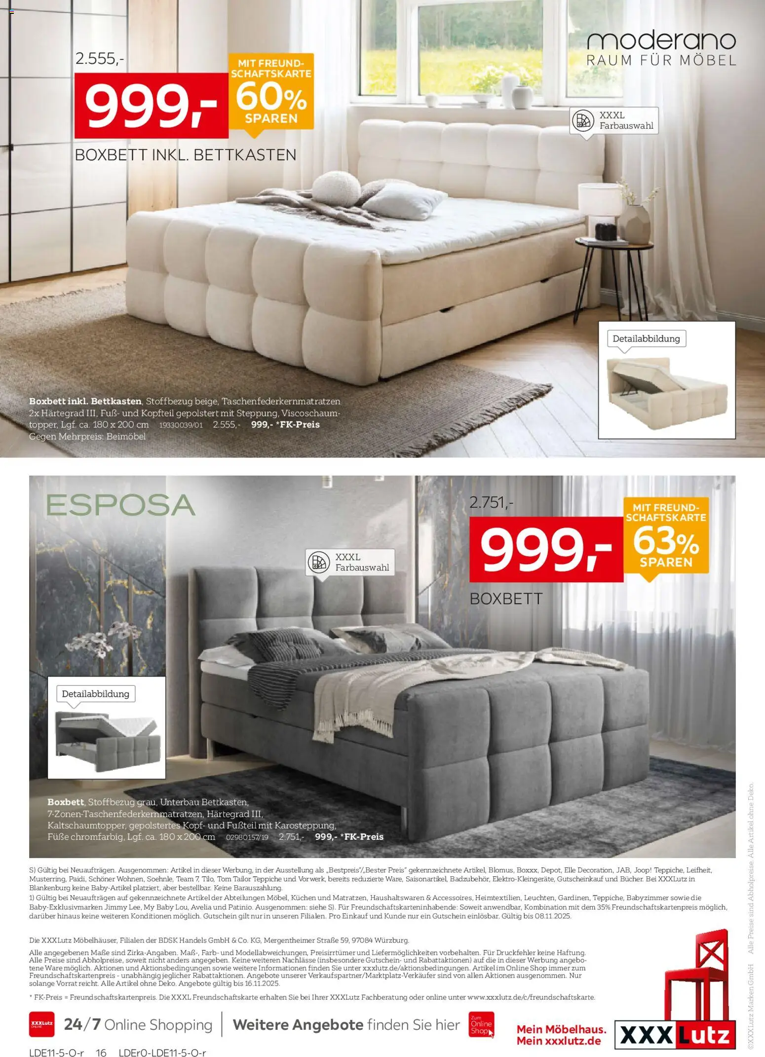 XXXL Lutz Betten Spezial – gültig ab 02.11.2025 | Seite: 16 | Produkte: Kuchen