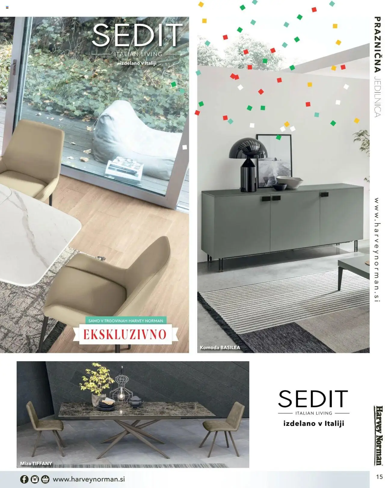Harvey Norman katalog praznična jedilnica │ velja od 07.12.2023 | Stran: 15 | Izdelki: Komoda, Miza
