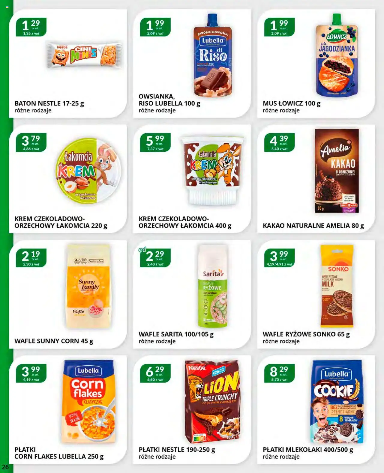 Eurocash Gazetka od 20.10.2025 | Strona: 26 | Produkty: Kakao, Płatki, Krem, Corn Flakes