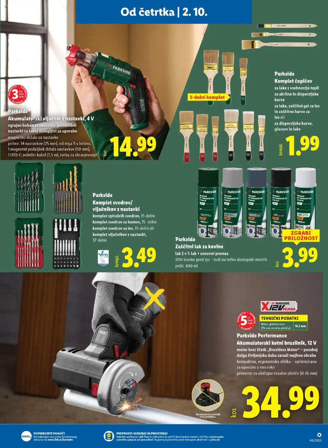 Novi Lidl katalog ponudbe – veljaven od 02.10.2025 | Stran: 29 | Izdelki: Pribor, Kabel, Akumulator, Polnilnik