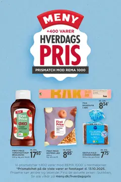 Meny - Hverdagspris U44 gyldig fra 27.10.2025