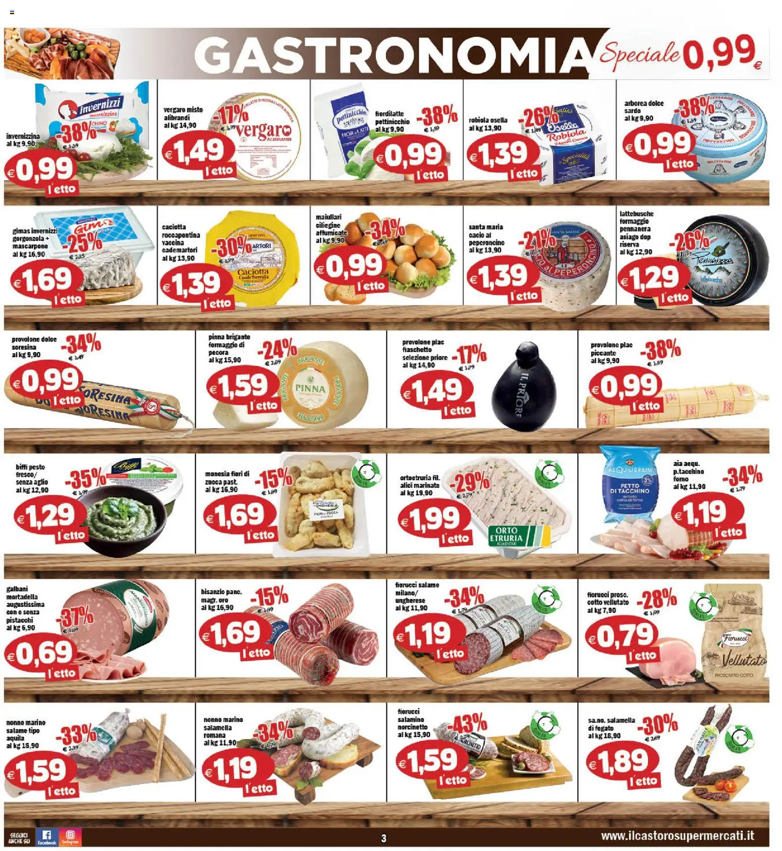Volantino Il Castoro del 16.01.2026 | Pagina: 3 | Prodotti: Peperoncino, Forno, Gorgonzola, Robiola