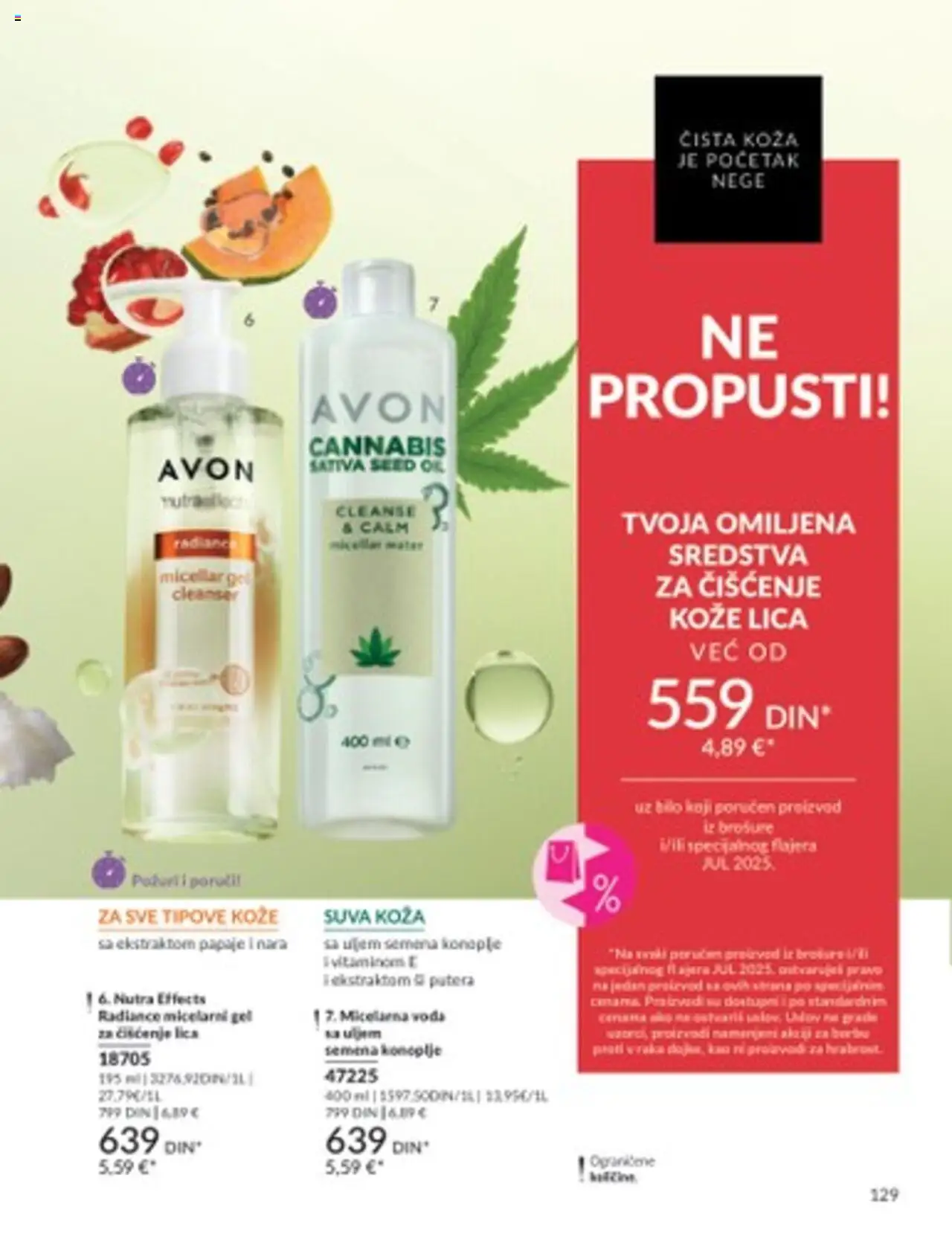 AVON katalog - važi od 01.07.2025 | Strana: 129 | Proizvode: Voda, Micelarna voda