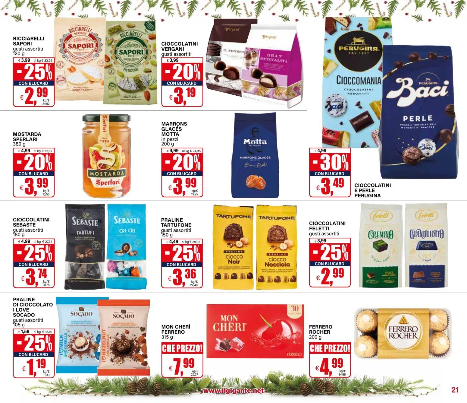 Volantino Il Gigante del 10.11.2025 | Pagina: 21 | Prodotti: Cioccolato, Cioccolatini