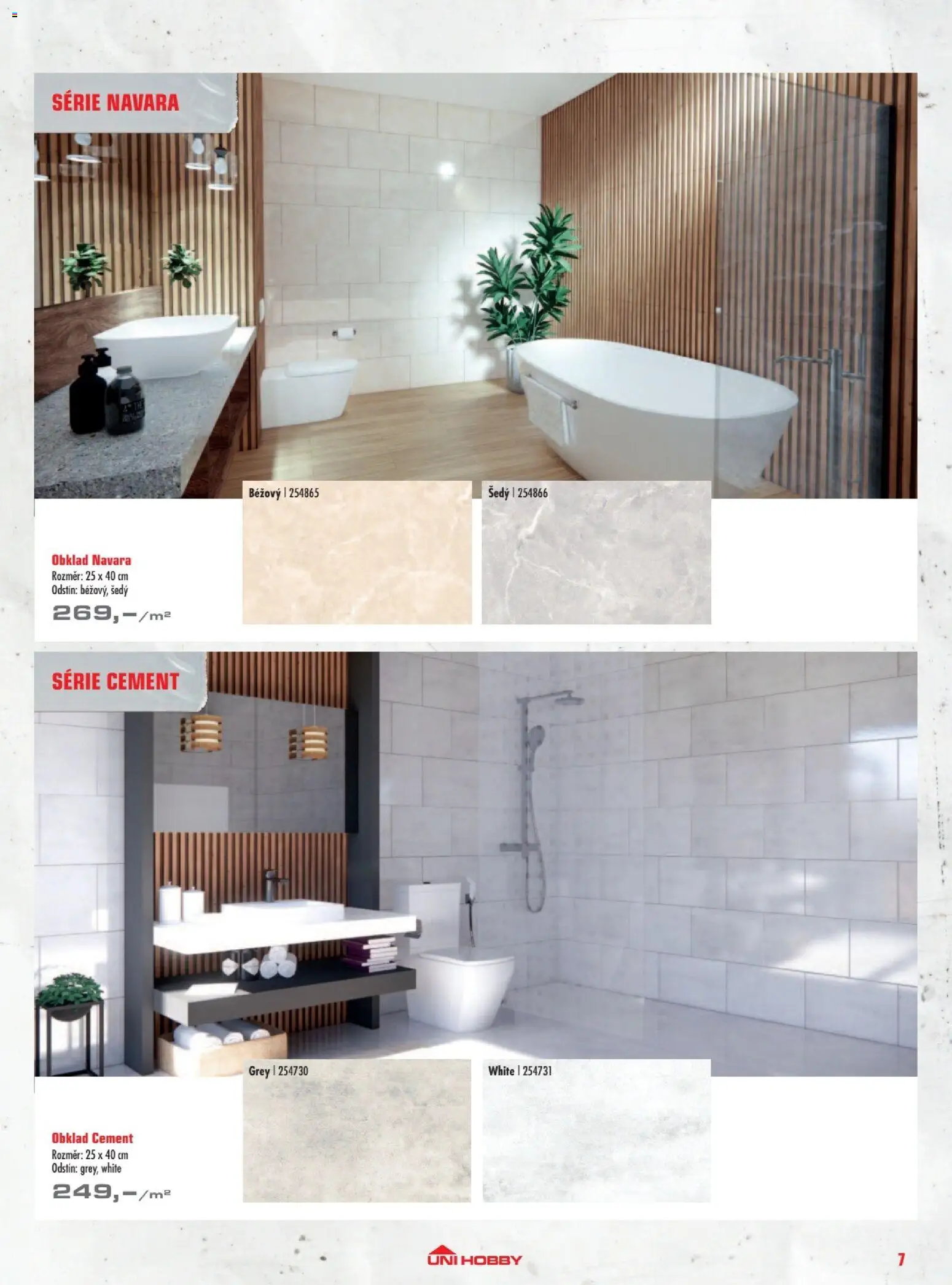 Uni Hobby katalog - Dlažby, obklady a sanita 2026 od 20.02.2026 | Strana: 7 | Produkty: Cement