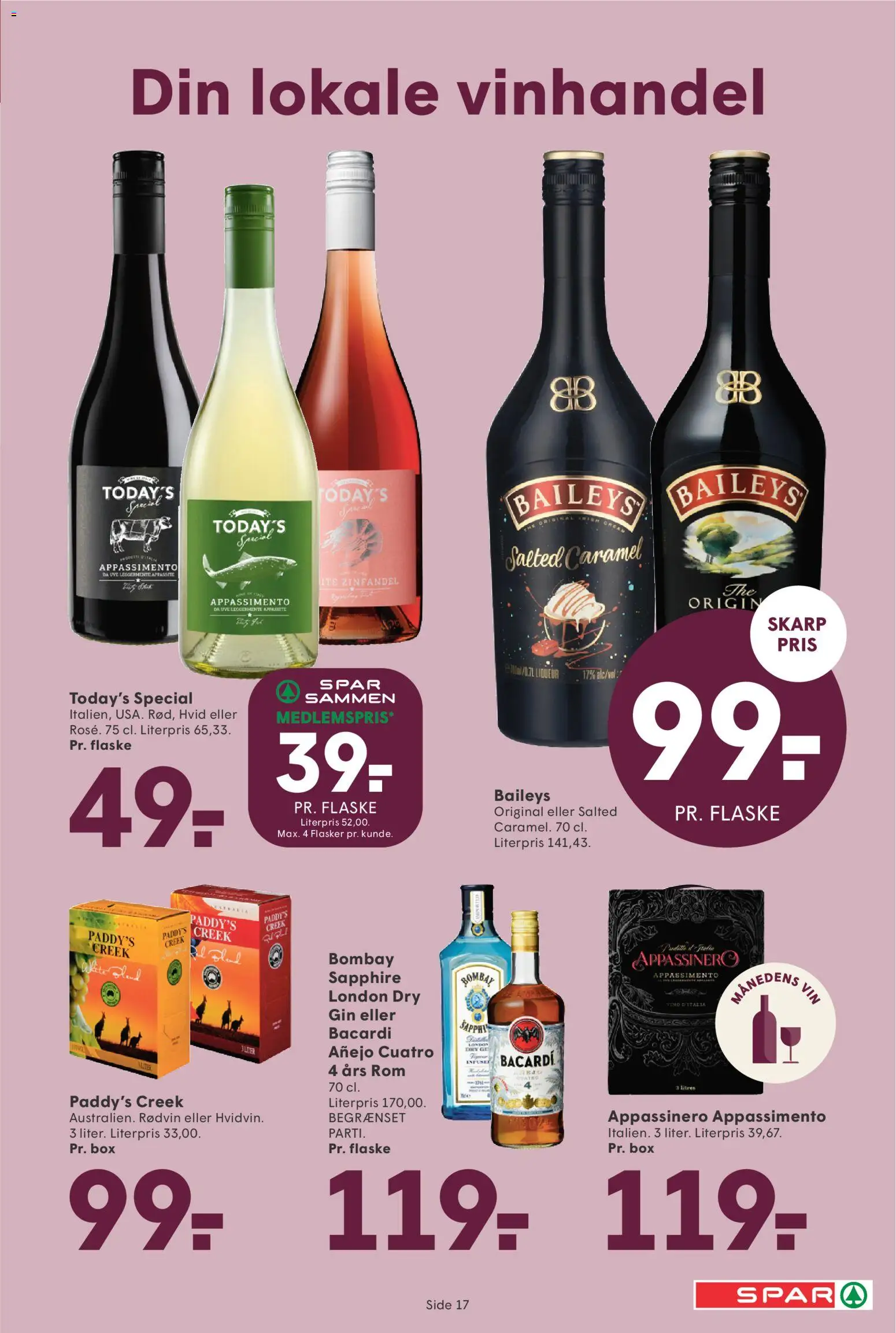 Spar tilbudsavis – gyldig fra 14.11.2025 | Side: 18 | Produkter: Amendoins, Vin, Gin, Rom