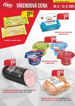 CBA Verex víkendová cena - náhľad platný od 28.08.2025