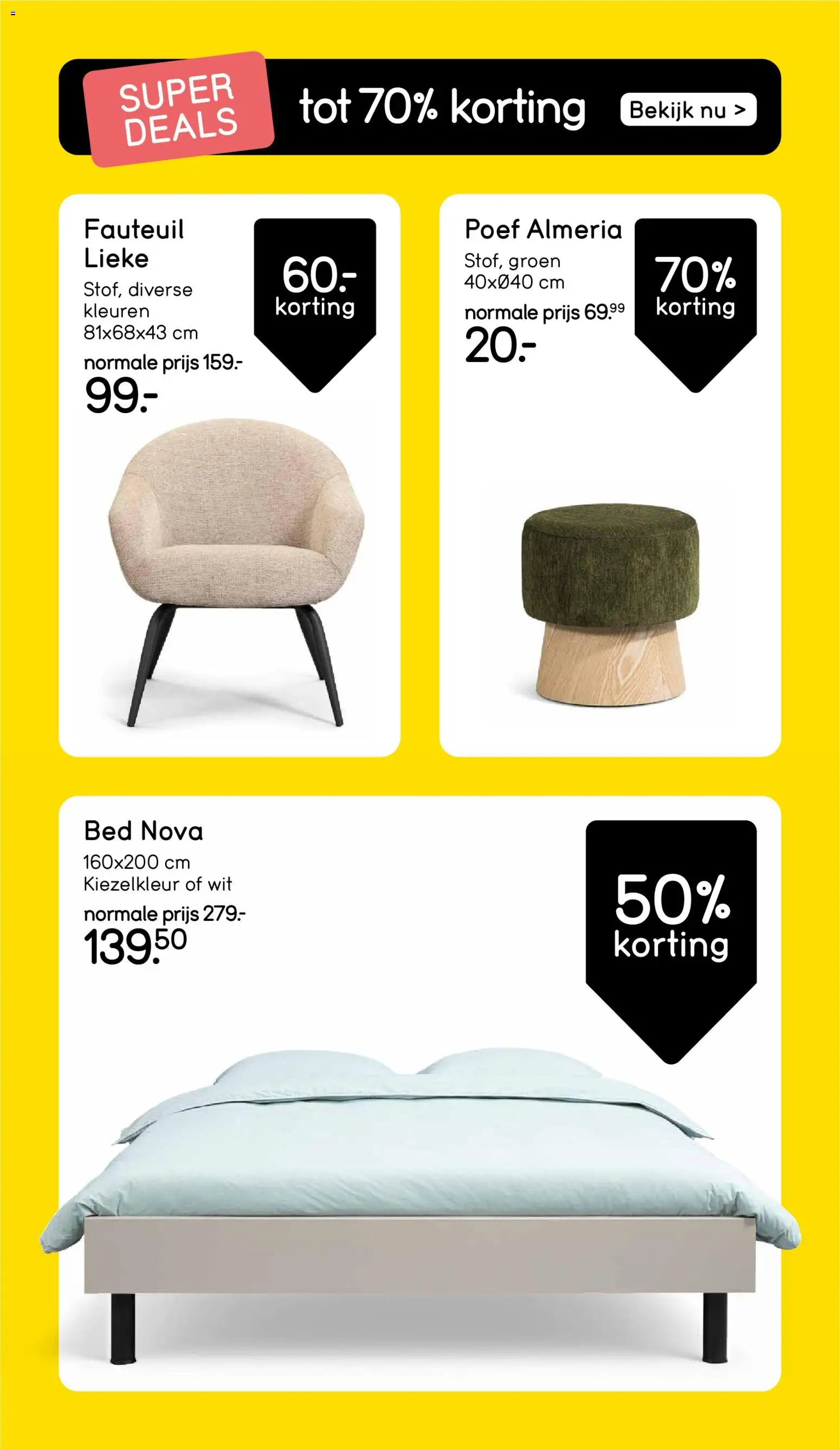 {H1} | Pagina: 7 | Producten: Bed, Fauteuil