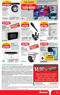 Auchan Akciós újság - amely érvényes a következő dátumtól: 22.01.2026 | Oldal: 39