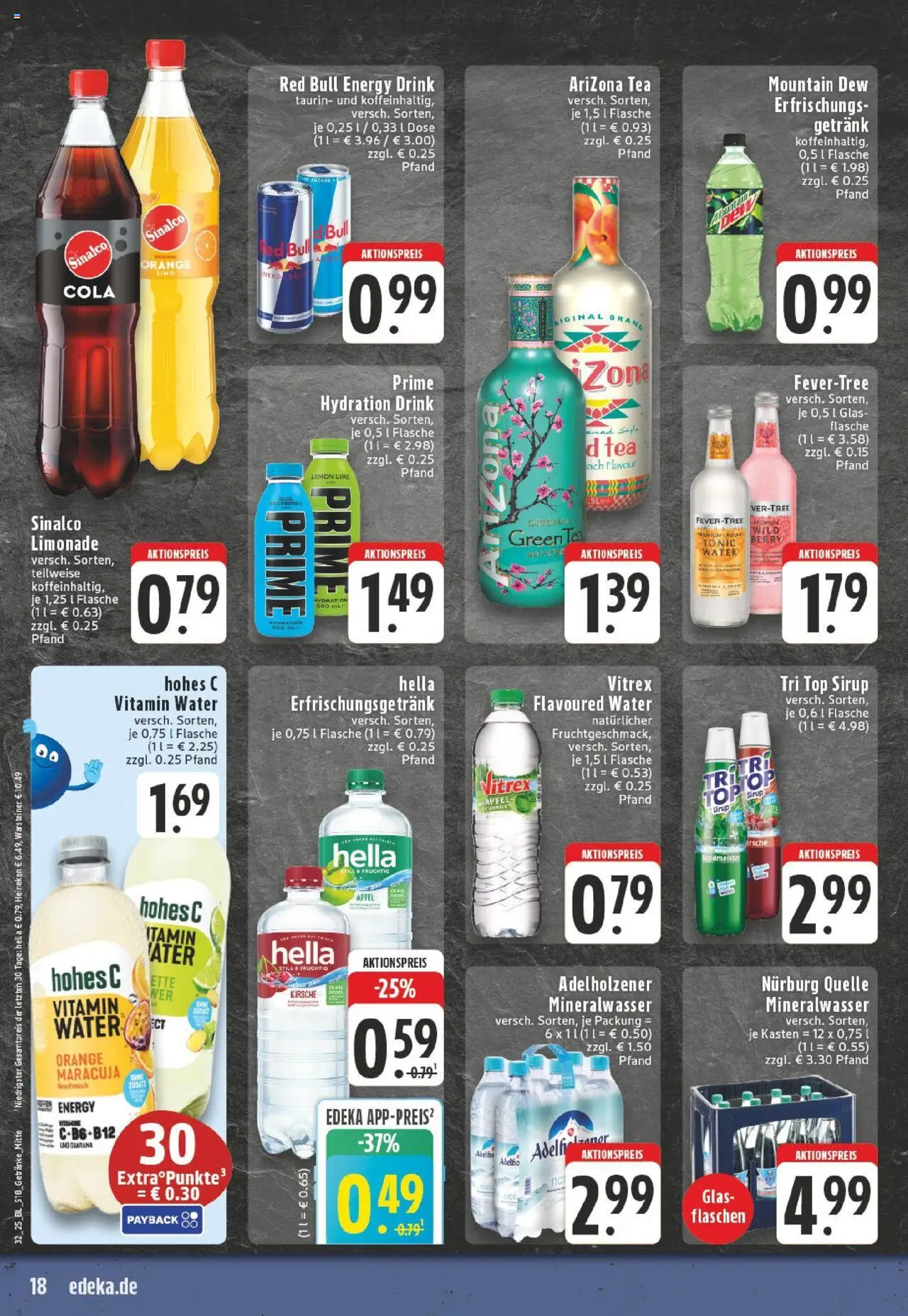 Edeka prospekt Neuss-Meertal	 - gültig ab dem 03.08.2025 | Seite: 18 | Produkte: Top, Limonade, Sirup, Hohes c
