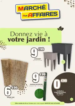 Marché aux Affaires - Prévisualisation de Marché aux Affaires Donnez vie à votre jardin valide à partir de 04.03.2026