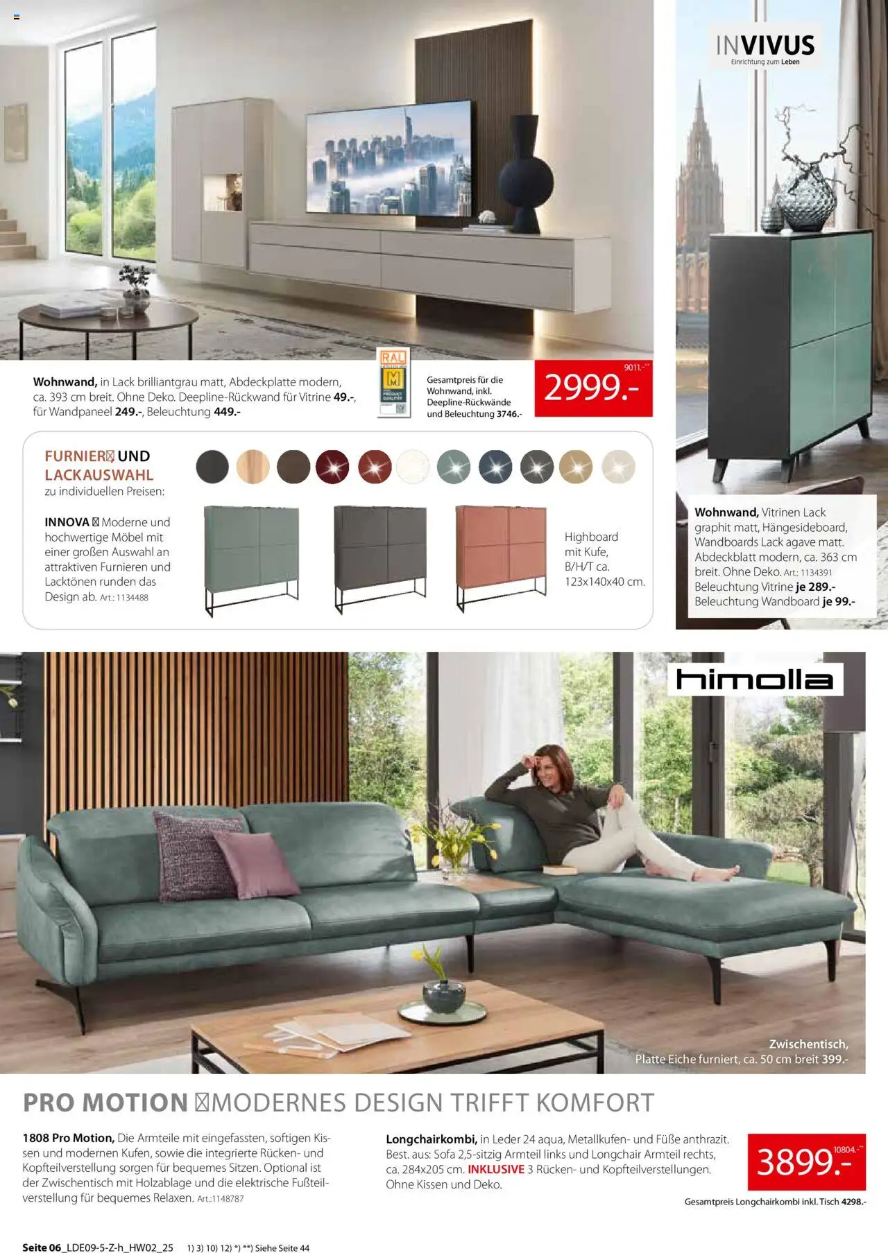 Zurbrüggen Hochwert – gültig ab 08.09.2025 | Seite: 10 | Produkte: HIghboard, Kissen, Vitrine, Sofa