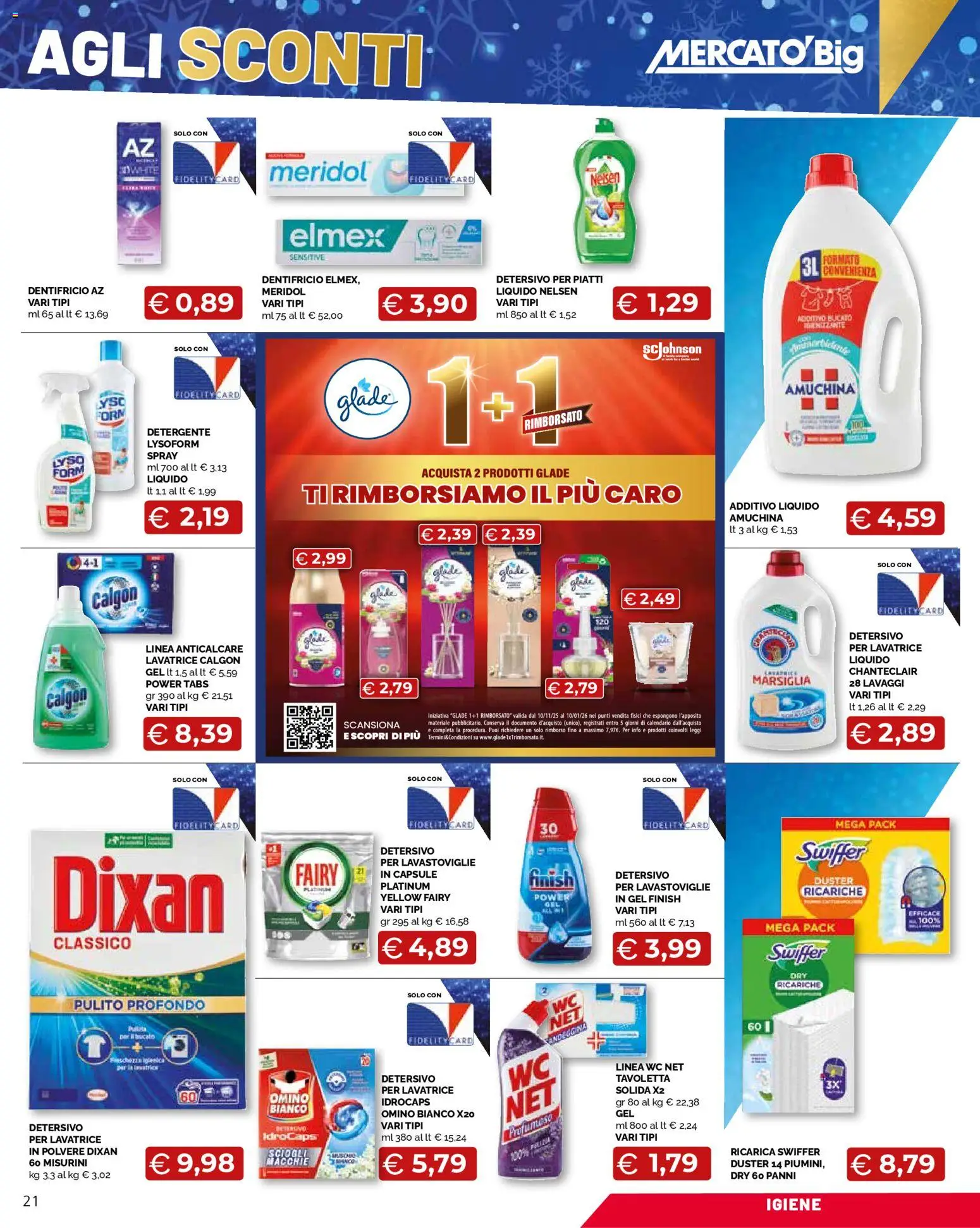 Volantino Mercatò del 29.12.2025 | Pagina: 21 | Prodotti: Dentifricio, Detersivo per piatti, Lavatrice, Lavastoviglie
