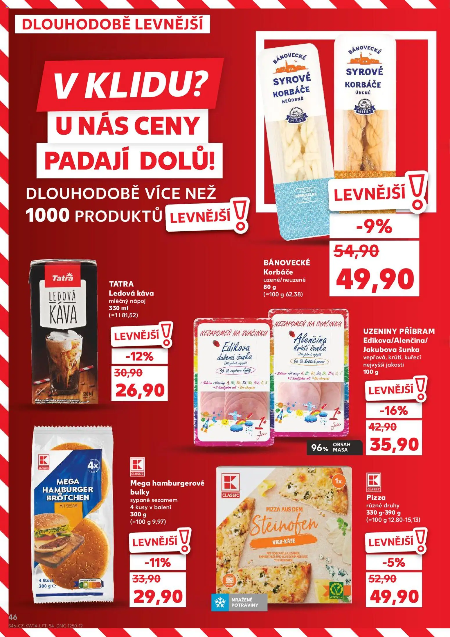 Kaufland leták - Chomutov od 01.04.2026 | Strana: 46 | Produkty: Hamburger, Krůtí šunka, Pizza, Burger buns