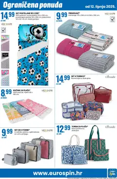 Eurospin katalog | vrijedi od 12.06.2025 | Stranica: 13 | Proizvodi: Ručnik, Jastučnica, Plahta, Torba
