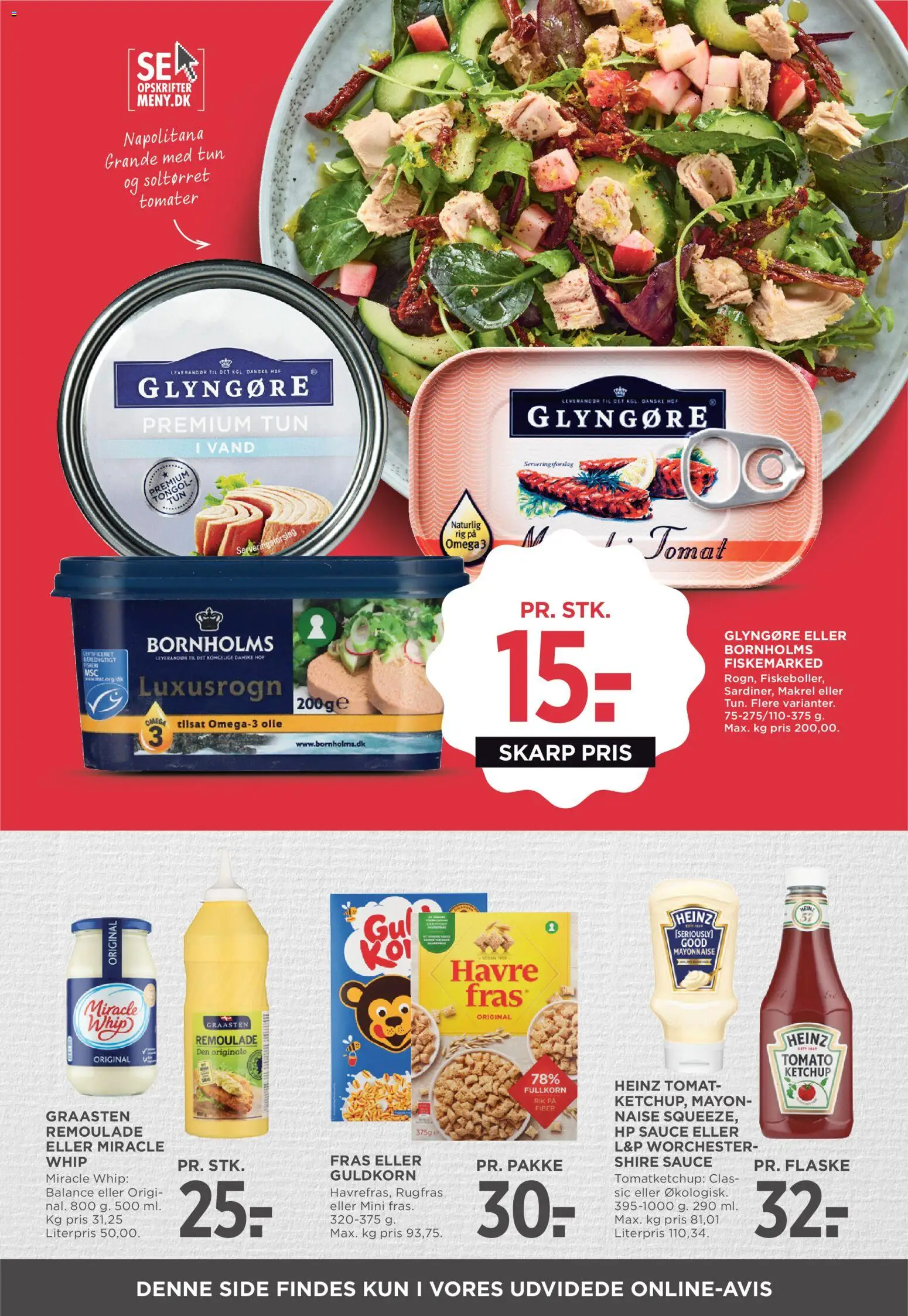 Meny tilbudsavis – gyldig fra 24.10.2025 | Side: 19 | Produkter: Tomater, Ketchup, Makrel, Remoulade