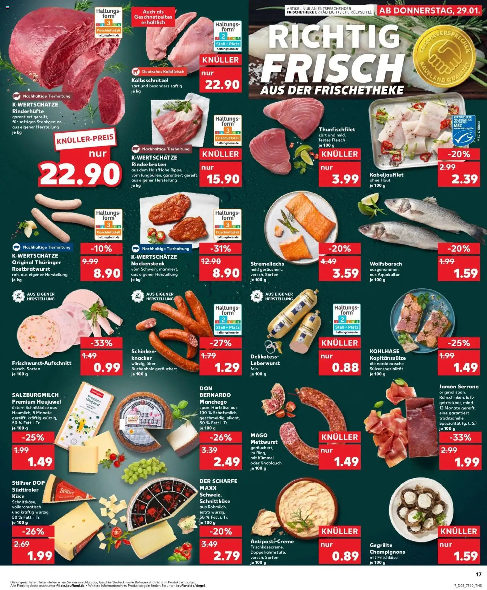 Kaufland prospekt Berlin	 – gültig ab 02.02.2026 | Seite: 17 | Produkte: Rinderbraten, Champignons, Schinken, Frischkase