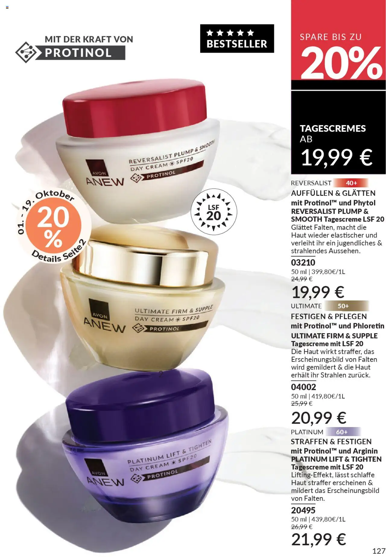 AVON Katalog Oktober 2025 – gültig ab 01.10.2025 | Seite: 129 | Produkte: Tagescreme