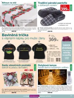 Náhled letáku Decodoma katalog Vánoce 2025 od 09.10.2025 | Strana: 43 | Produkty: Polštářky, Pantofle, Lampa, Dotyková lampa