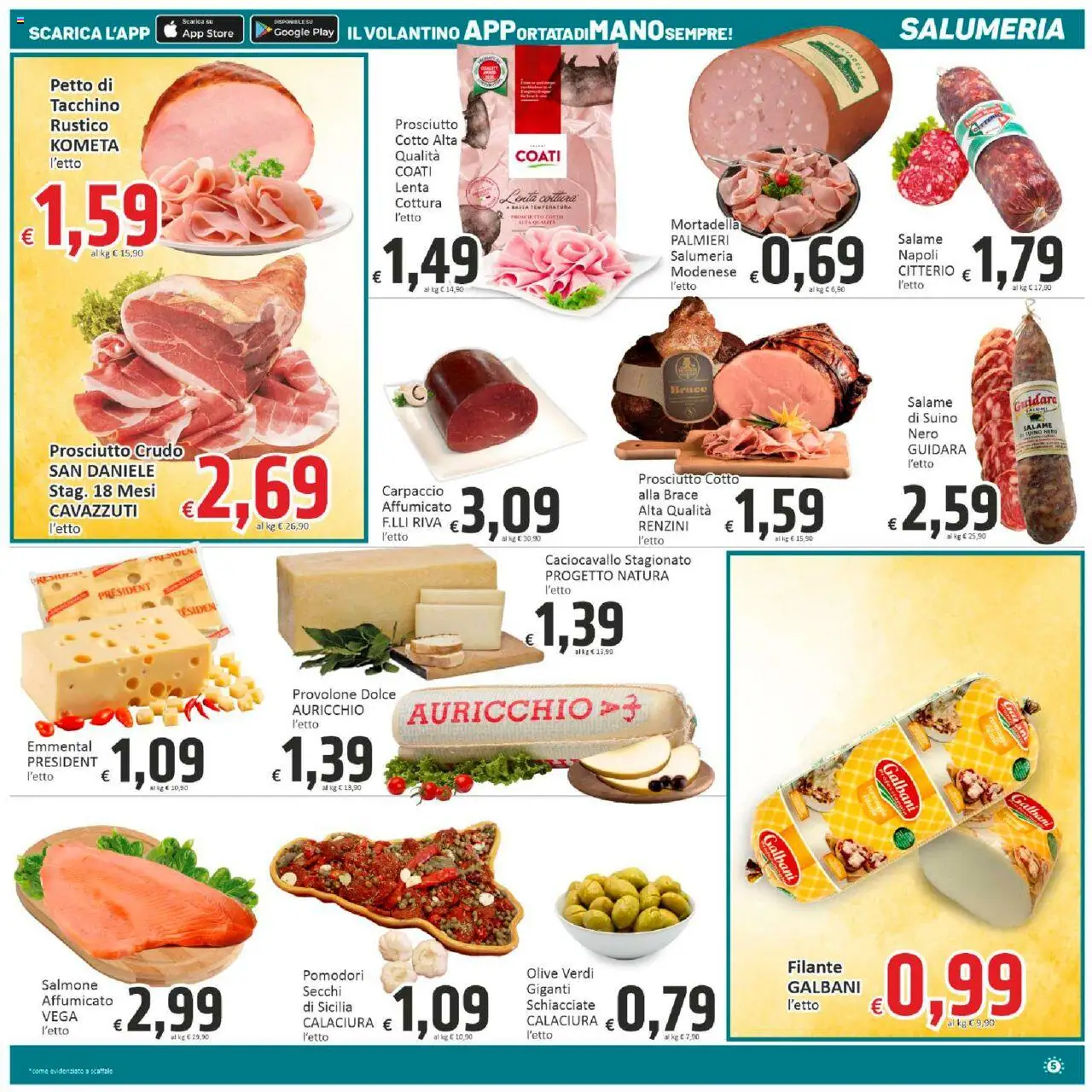 Volantino Paghi Poco del 19.08.2025 | Pagina: 5 | Prodotti: Salame, Olive, Pomodori, Scaffale