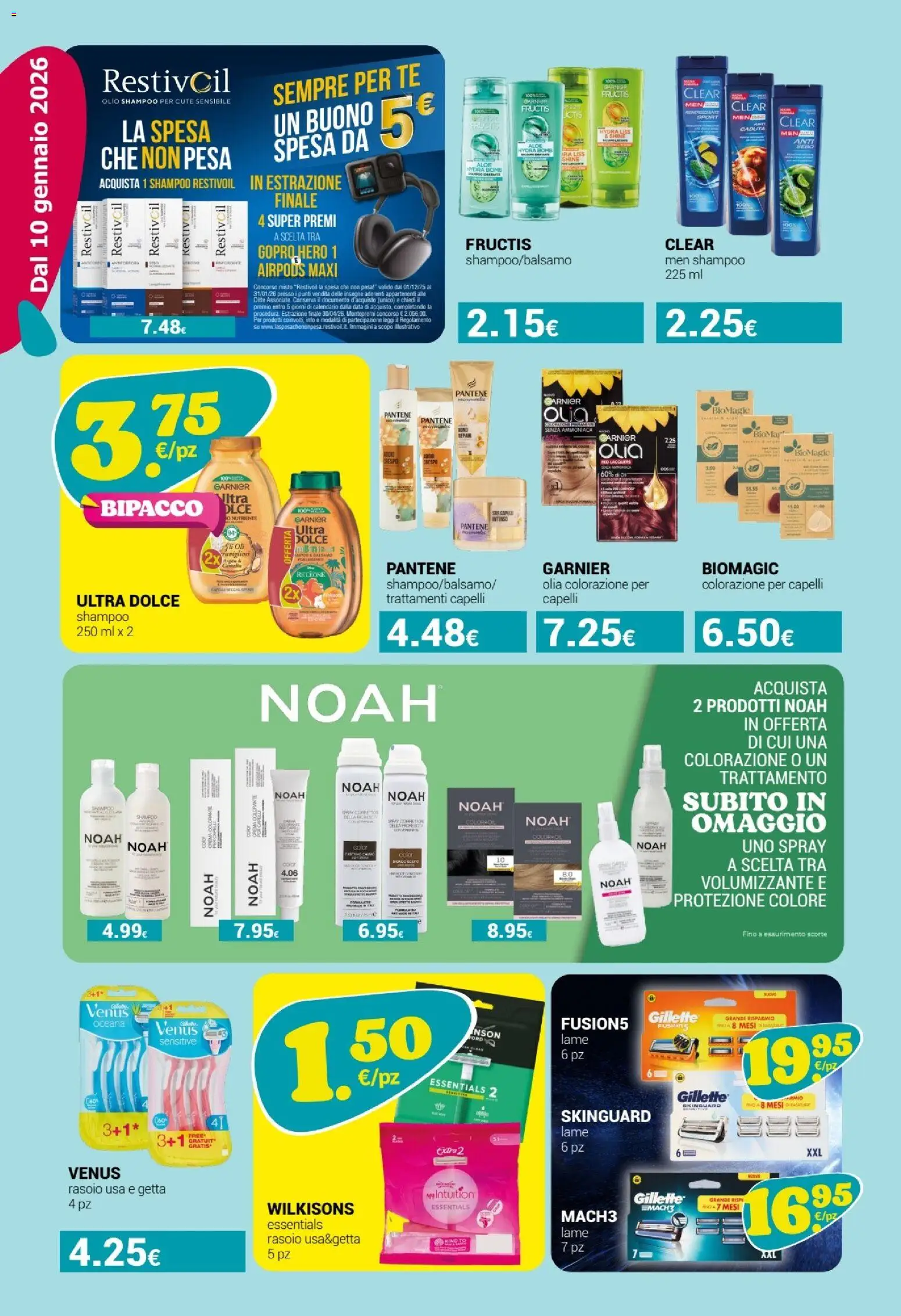 Volantino Tigotà del 10.01.2026 | Pagina: 14 | Prodotti: Shampoo, Rasoio, Olio, Correttore