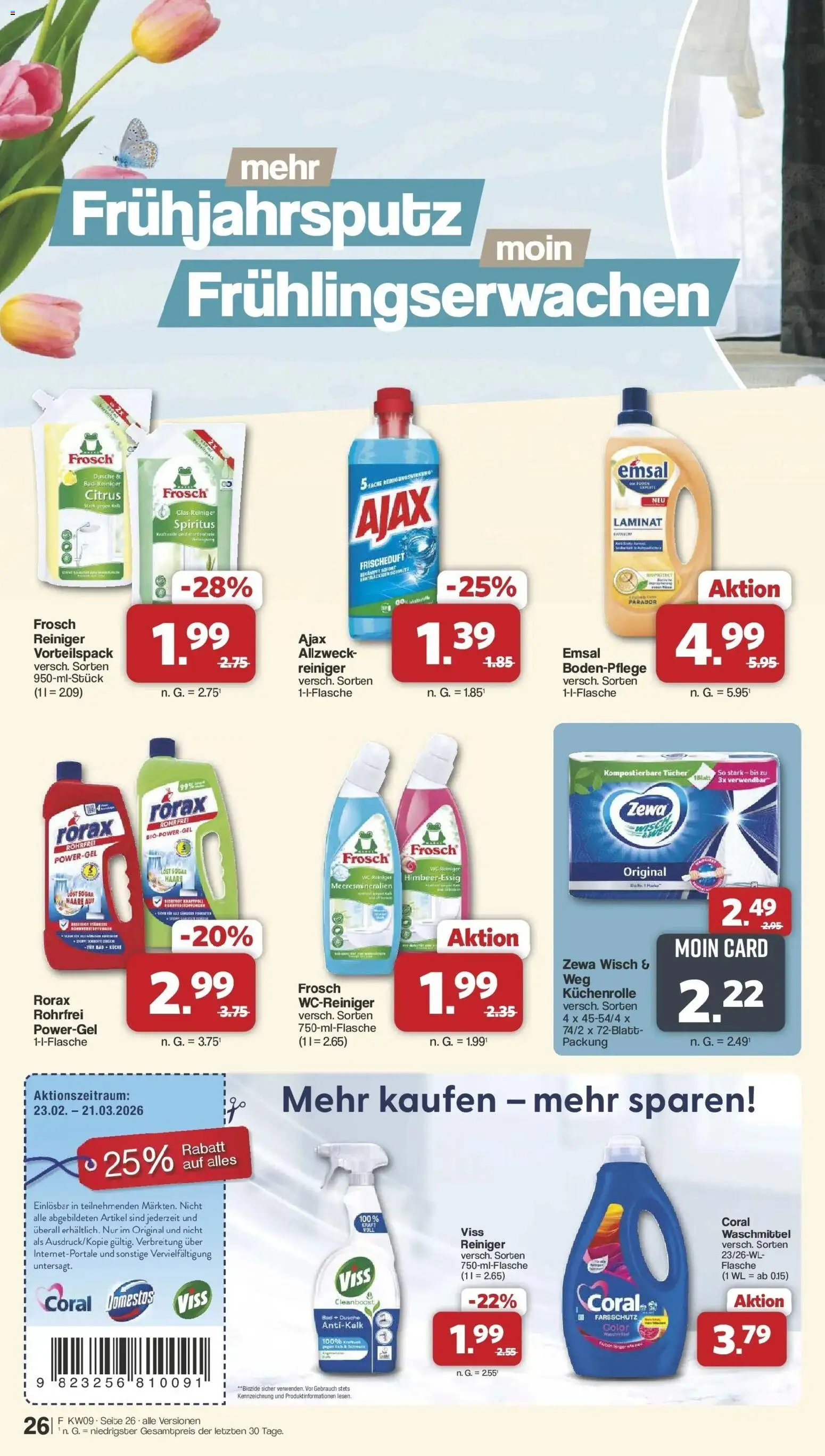 Famila Nordwest Wochenangebote – gültig ab 23.02.2026 | Seite: 27 | Produkte: Bad, Küche, Waschmittel, Küchenrolle