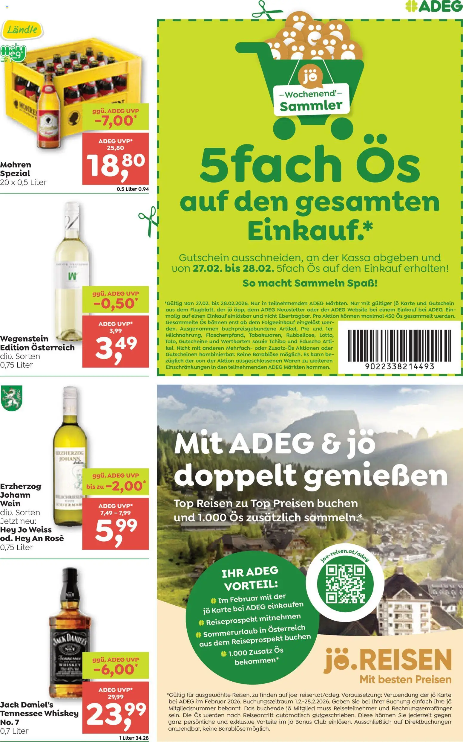 ADEG Flugblatt gültig ab 26.02.2026 | Seite: 9 | Produkte: Whiskey, Wein