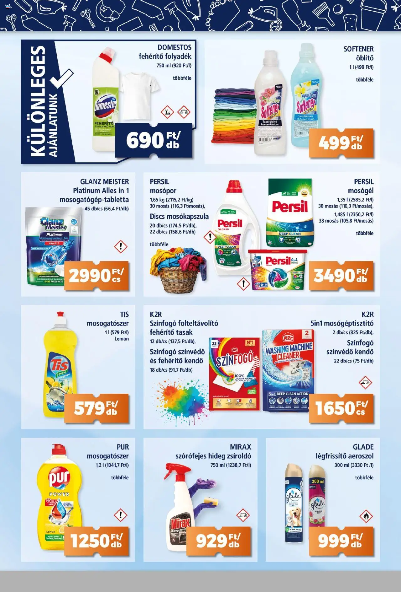 Goods Market akciós ujság - amely érvényes a következő dátumtól: 02.10.2025 | Oldal: 2 | Termékek: Kendő, Mosógél, Mosókapszula, Mosópor