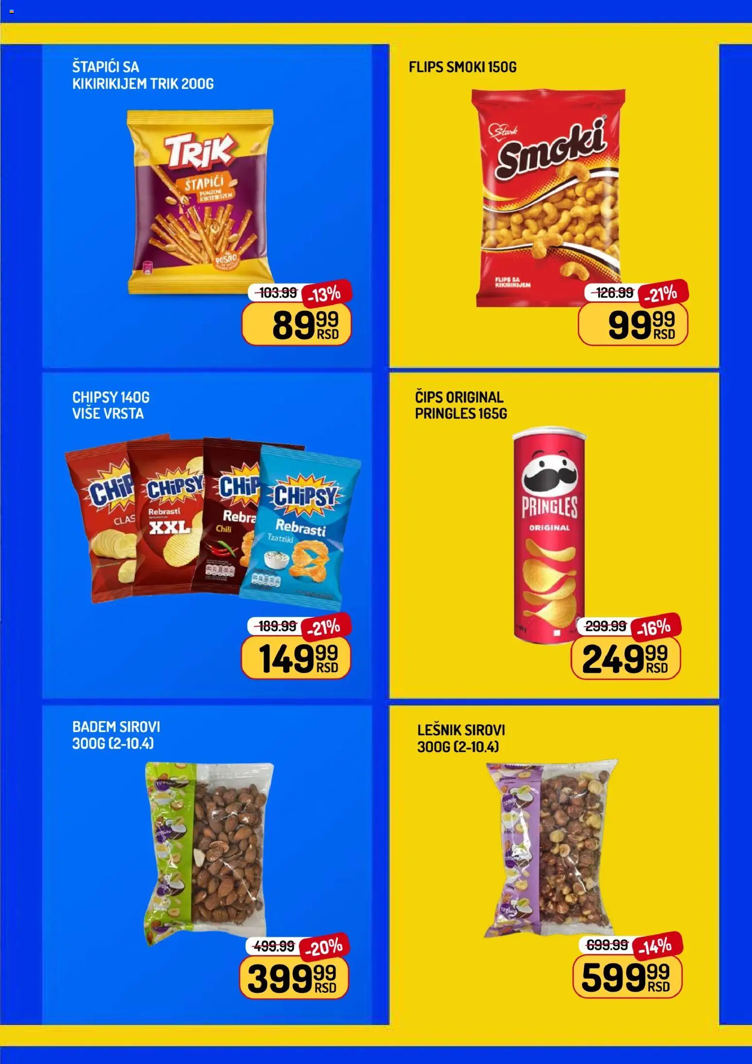 Aman katalog - važi od 02.04.2026 | Strana: 15 | Proizvode: Čips, Badem, Lešnik, Pringles