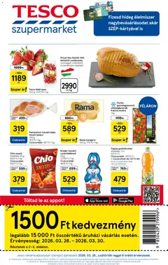 Tesco Szupermarket akciós újság  - amely érvényes a következő dátumtól: 26.03.2026