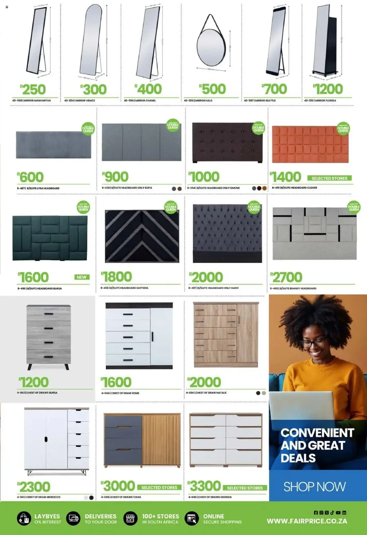 New Fair Price catalogue – valid from 01.10.2025 | Page: 15 | Products: Headboard, Brandy, Mirror