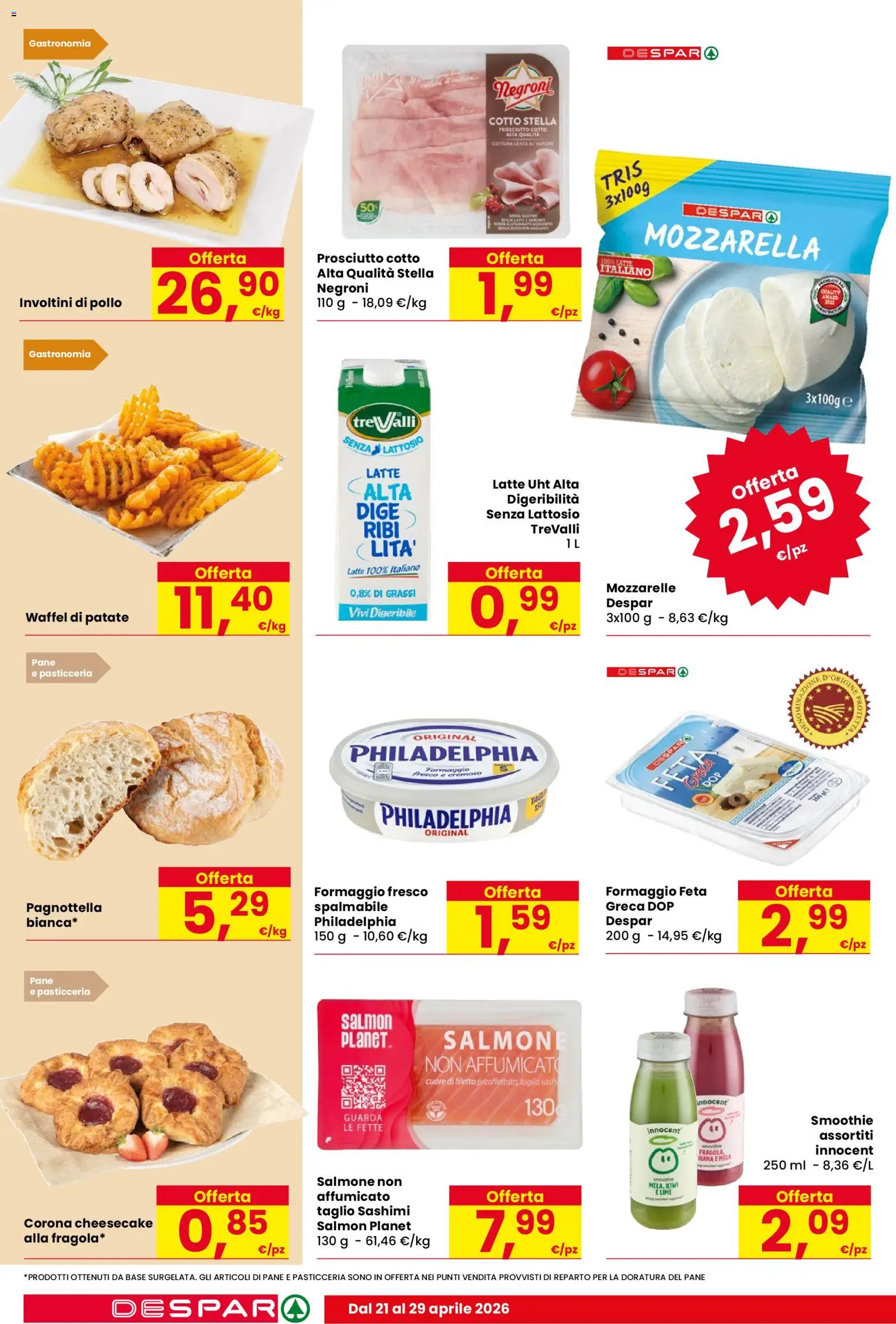 Volantino Despar del 21.04.2026 | Pagina: 8 | Prodotti: Pane, Salmone, Latte, Lime
