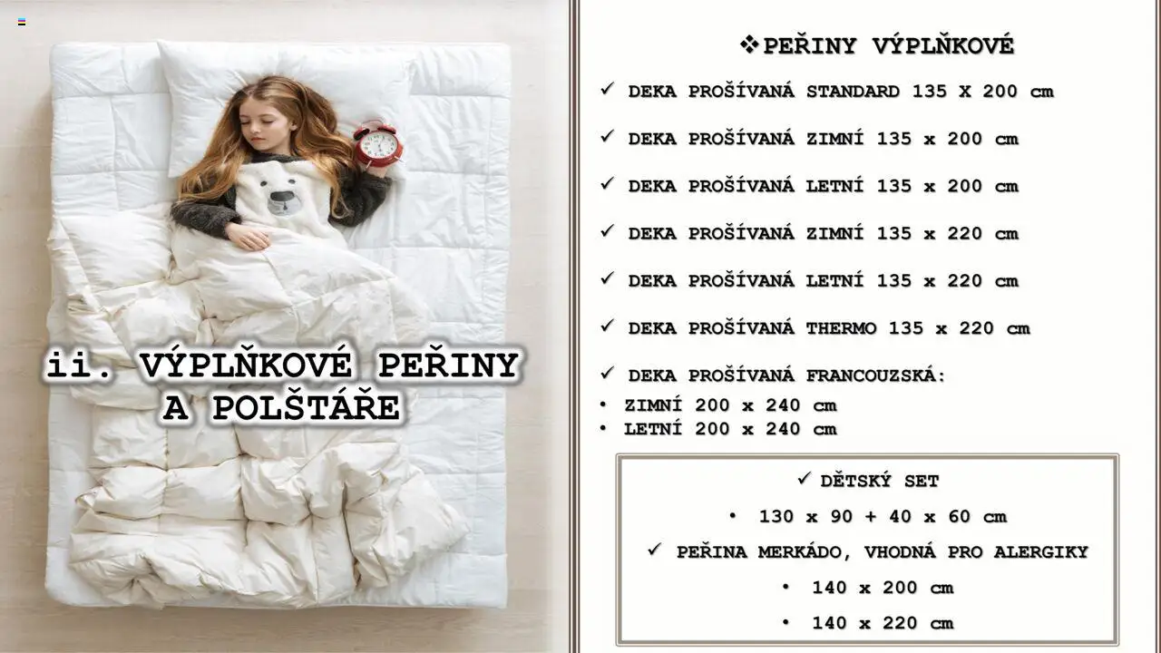 Prior - Bytový Textil od 21.05.2025 | Strana: 11 | Produkty: Polštáře, Peřiny, Deka