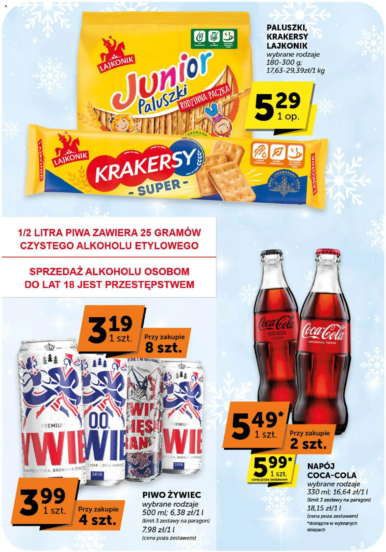 Euro Sklep Gazetka - Minimarket od 08.01.2026 | Strona: 2 | Produkty: Paluszki, Krakersy, Piwo