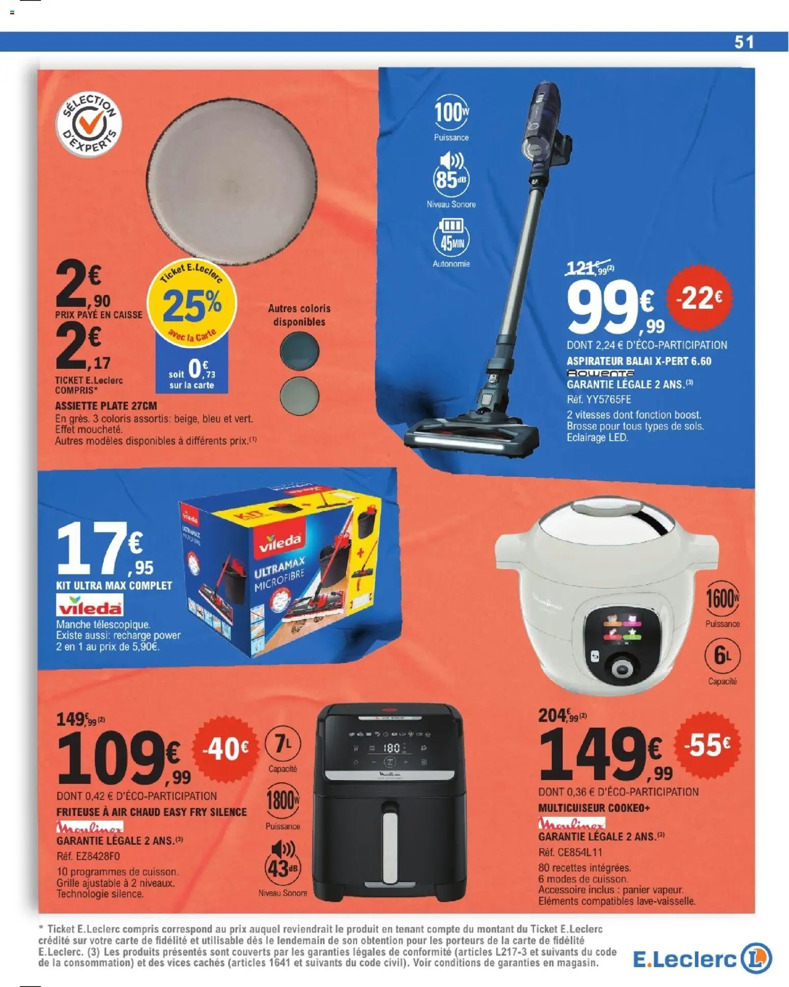 {H1} | Page: 51 | Produits: Cookeo, Multicuiseur, Air fryer, Panier