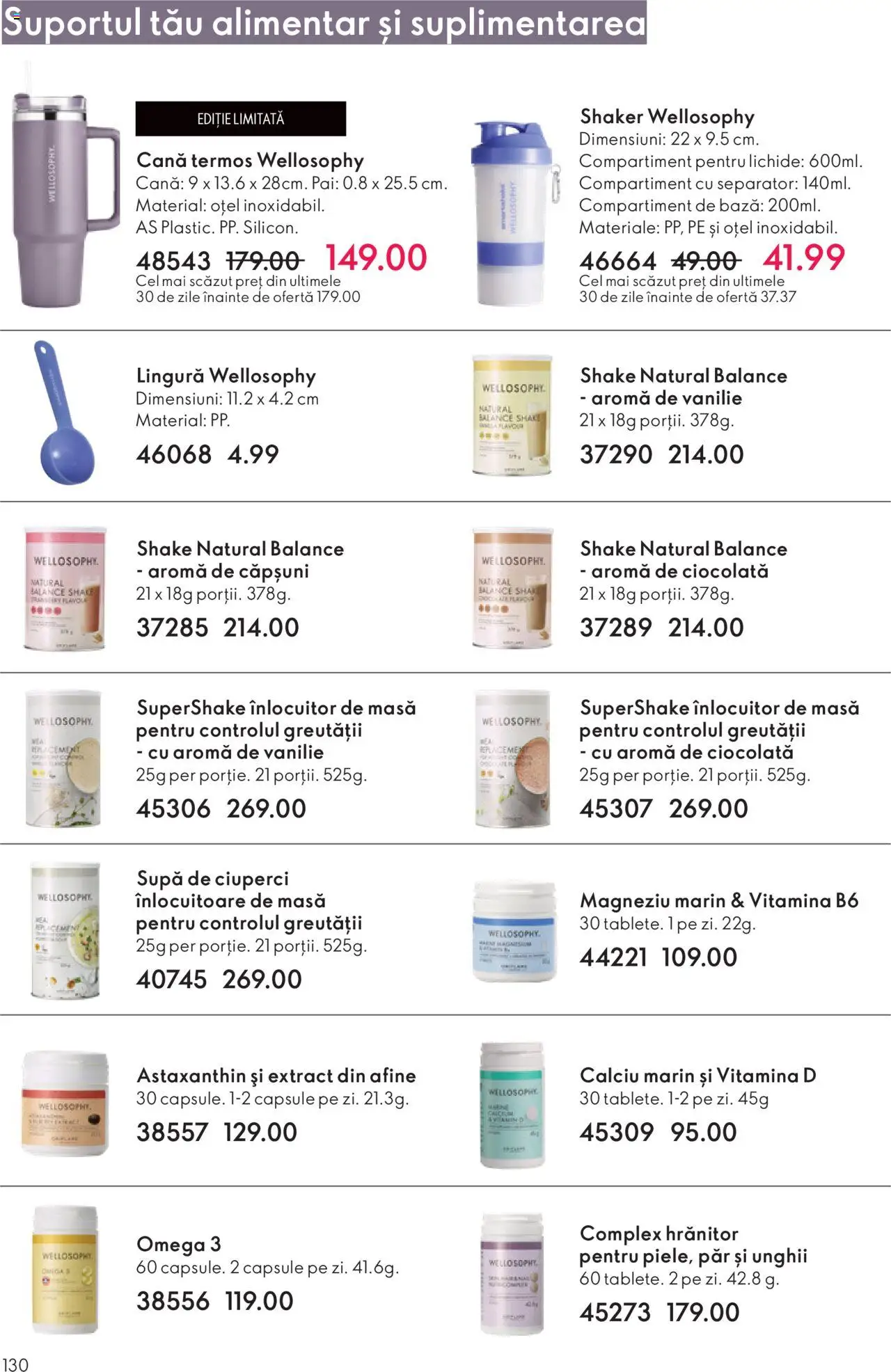 Noul catalog Oriflame – valabil de la 12.11.2025 | Pagină: 130 | Produse: Termos, Ciuperci, Căpșuni, Shake