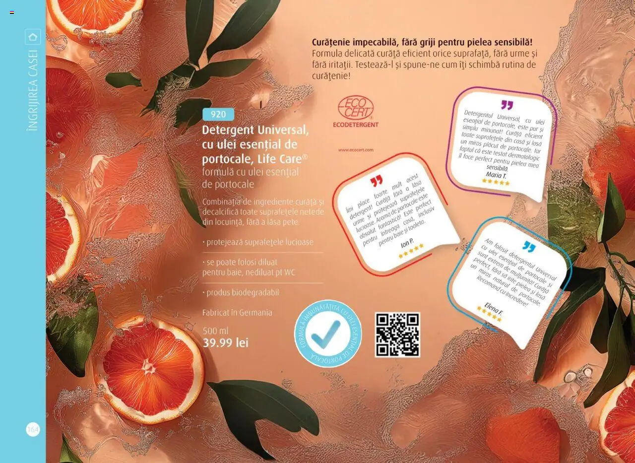 Noul catalog Life Care – valabil de la 01.04.2025 | Pagină: 166 | Produse: Ulei, Portocale, Detergent