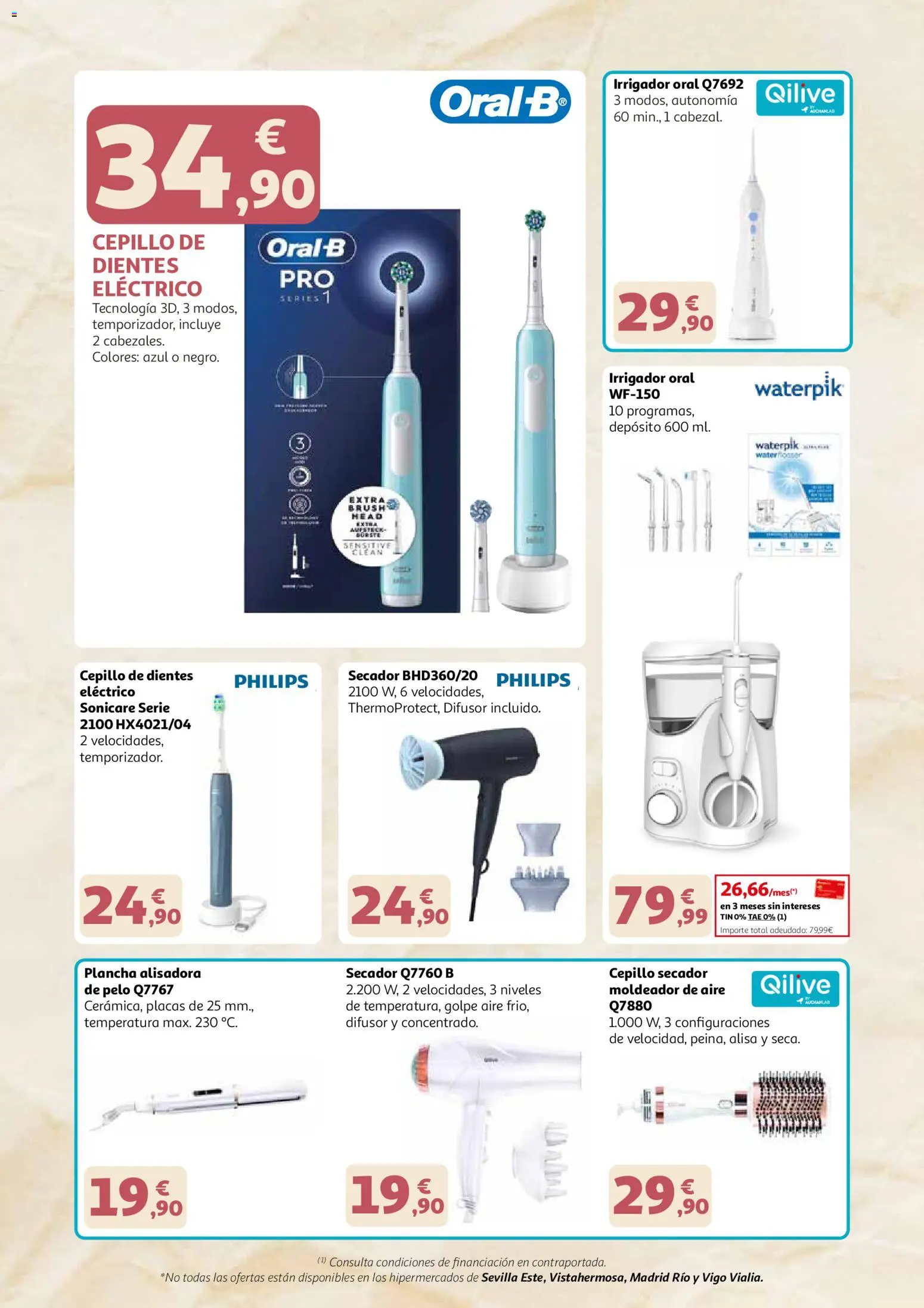 Alcampo - Dia de la madre 2026 │ válido desde el 21.04.2026 | Página: 14 | Productos: Cepillo de dientes, Plancha, Secador de pelo, Cepillo de dientes eléctrico