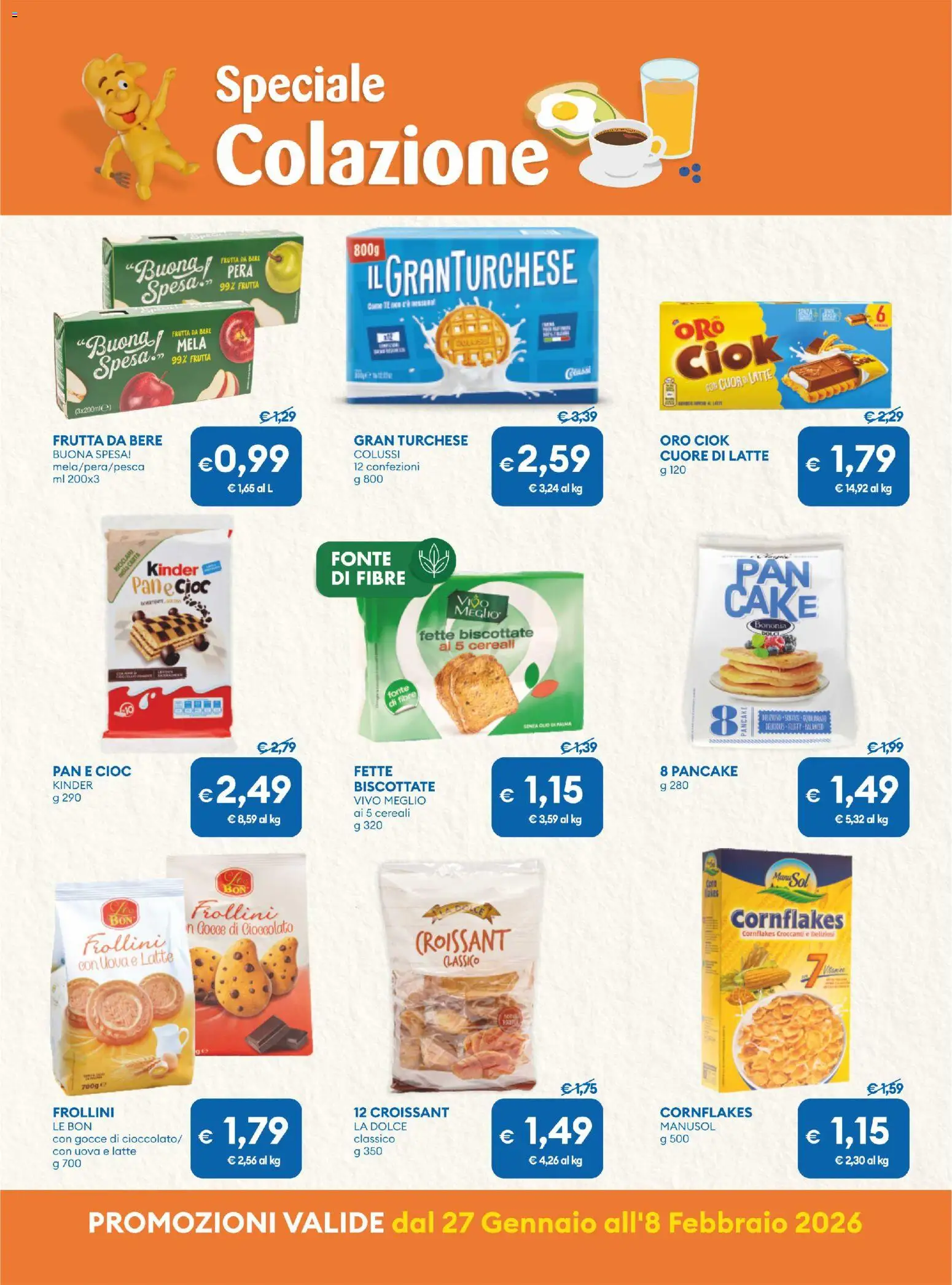 Volantino MD Discount del 27.01.2026 | Pagina: 5 | Prodotti: Uova, Pane, Cioccolato, Frollini