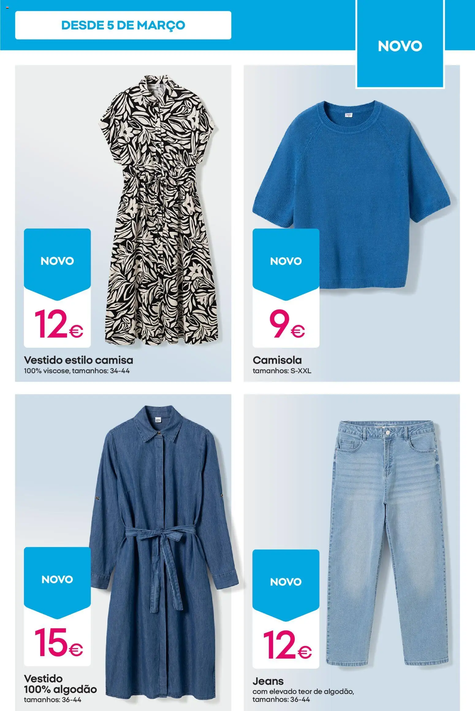 Pepco folheto │ válido de 05.03.2026 | Página: 5 | Produtos: Vestido, Jeans, Algodão, Camisola