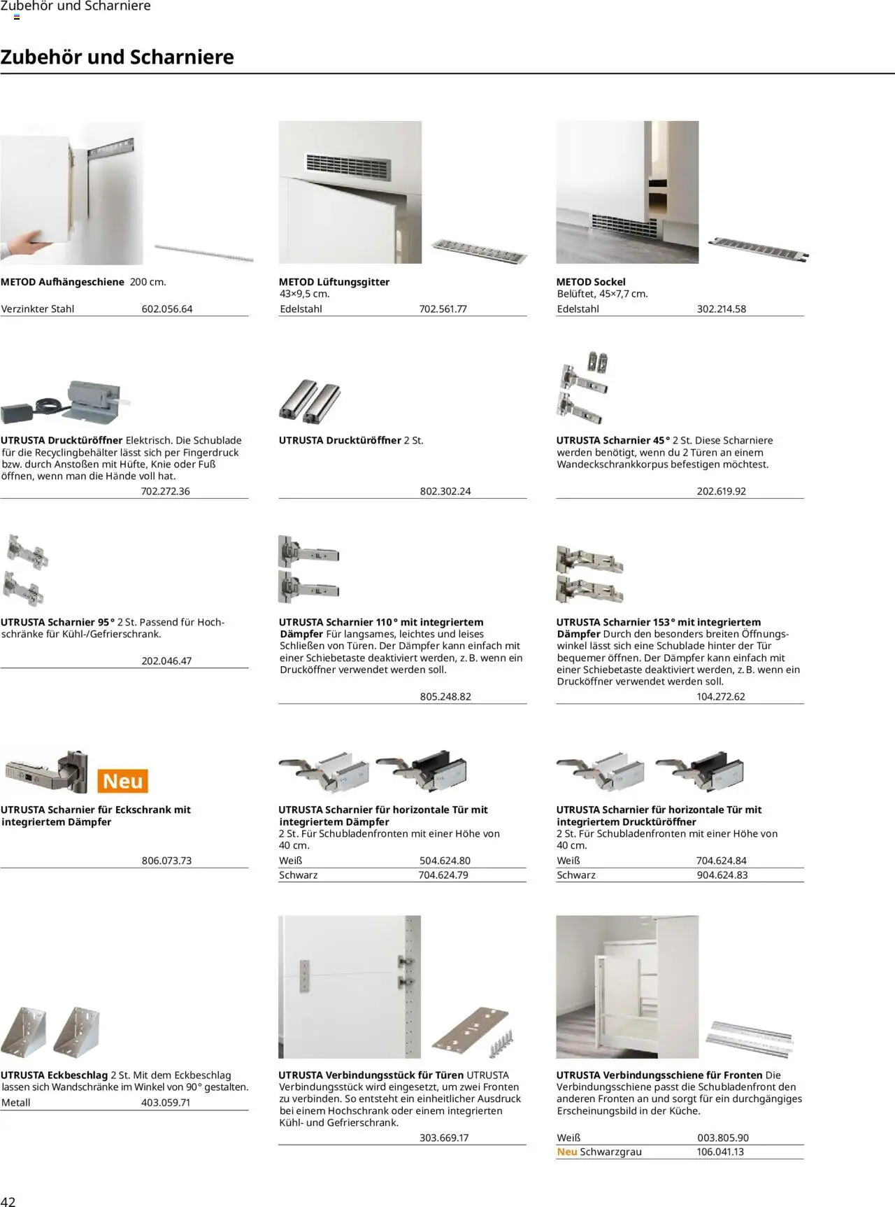 Ikea Küchen – gültig ab 30.09.2025 | Seite: 42 | Produkte: Tür, Hochschrank