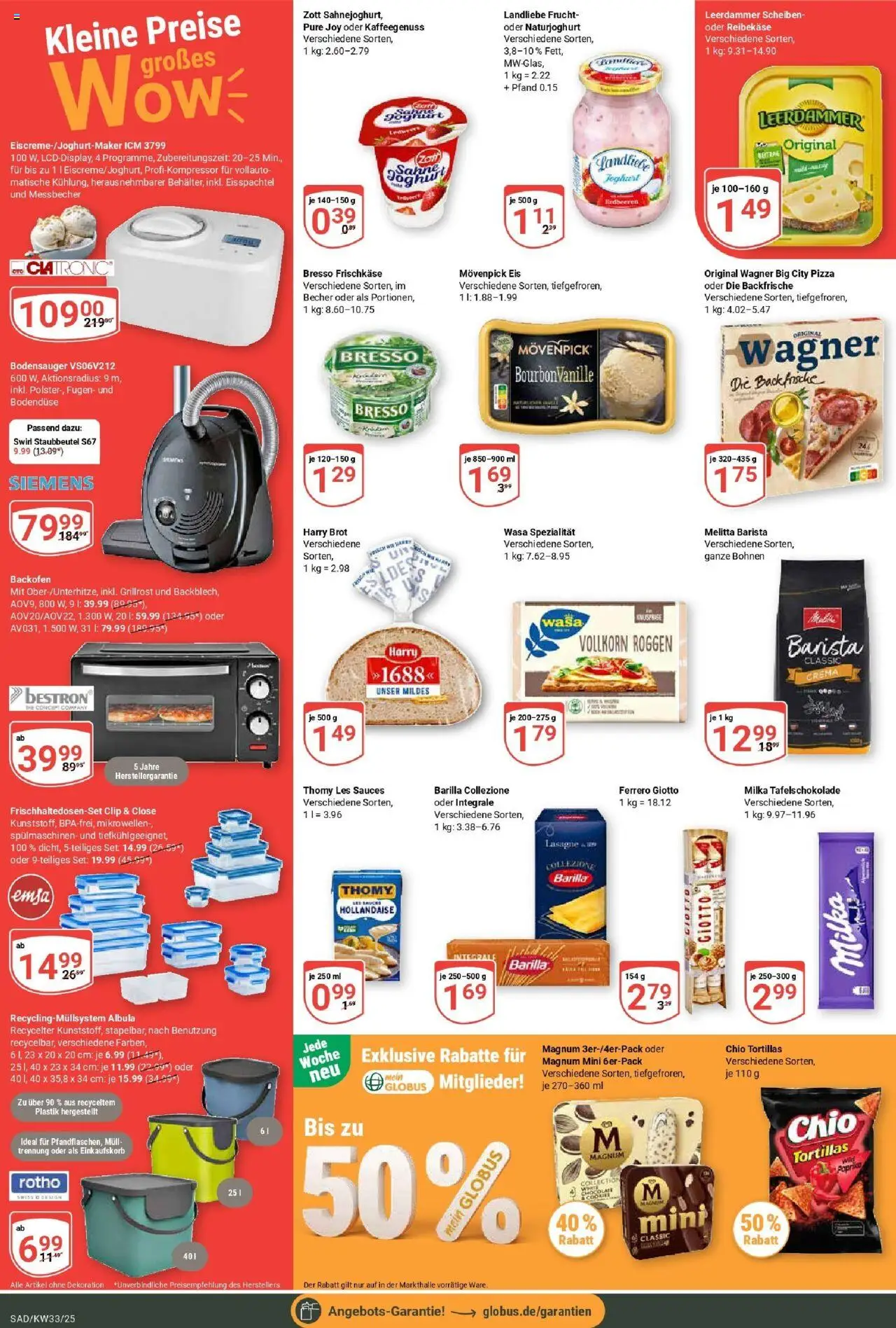 Globus prospekt Schwandorf	 - gültig ab dem 11.08.2025 | Seite: 2 | Produkte: Melitta, Leerdammer, Backofen, Eis